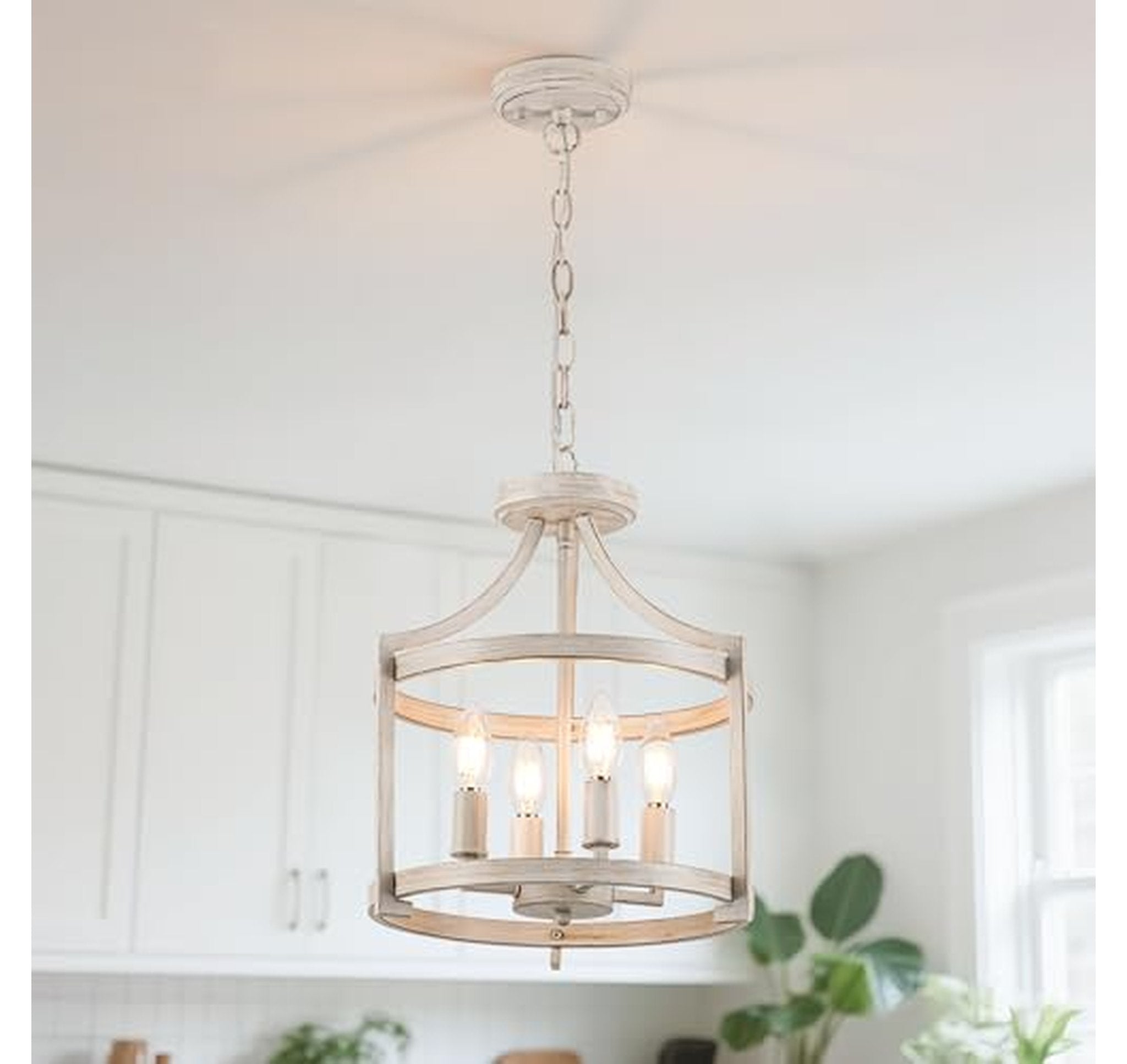 4-Light Farmhouse Industrial Chandelier Ceiling Light Fixture