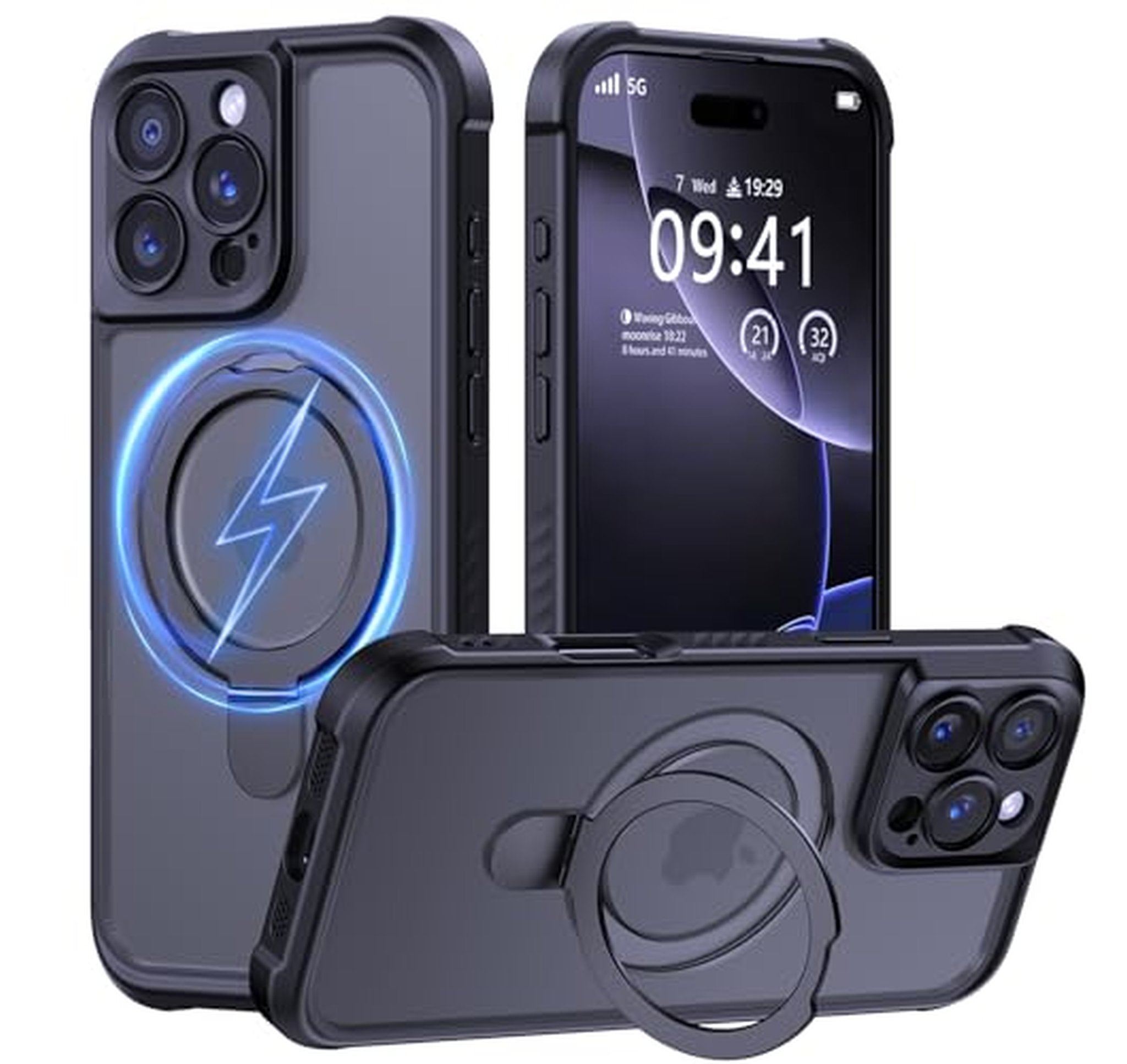 MagSafe Shockproof Stand Case for iPhones 13 Through 17 Pro Max