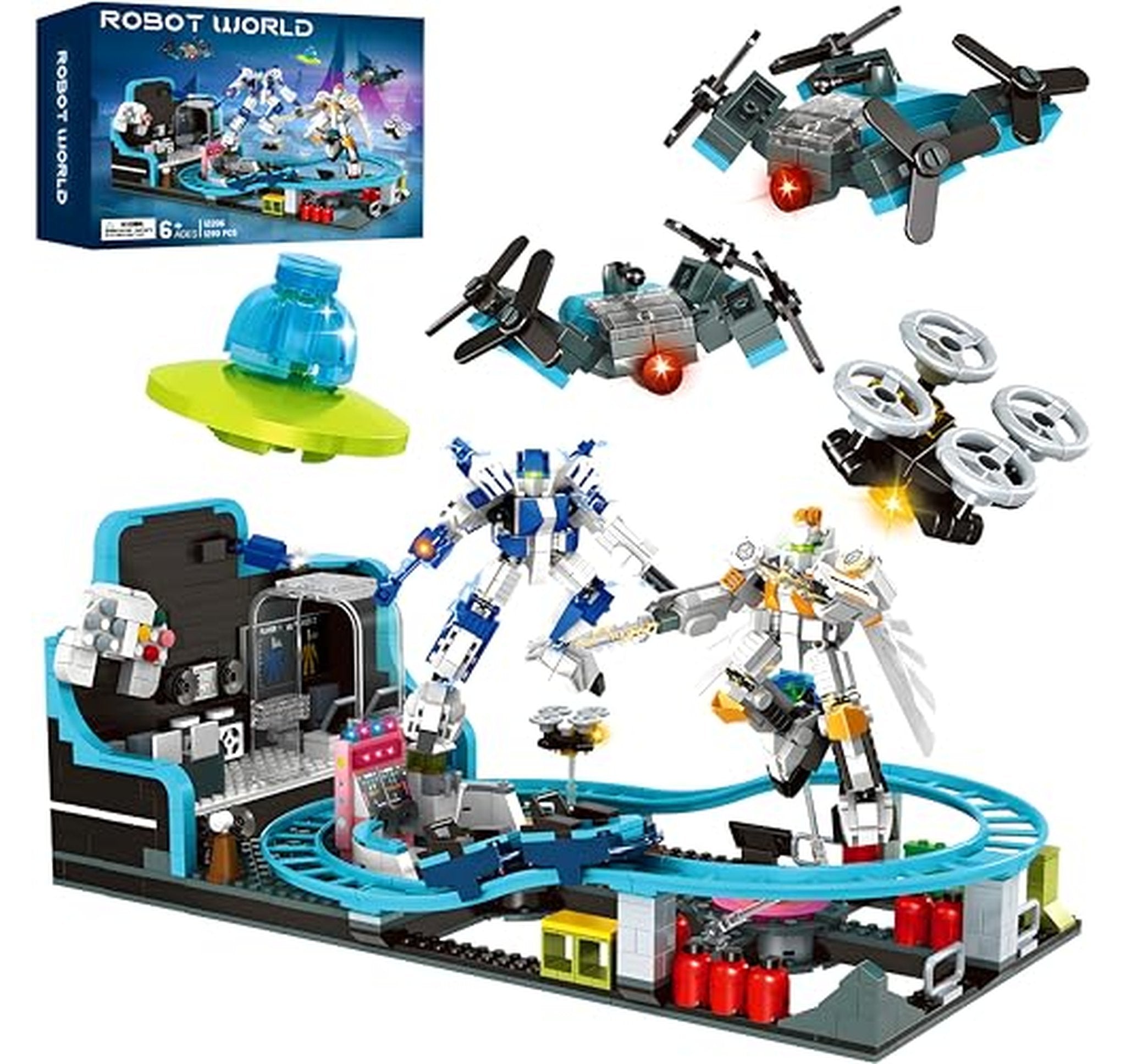 STEM Robot Roller Coaster Building Toy Set