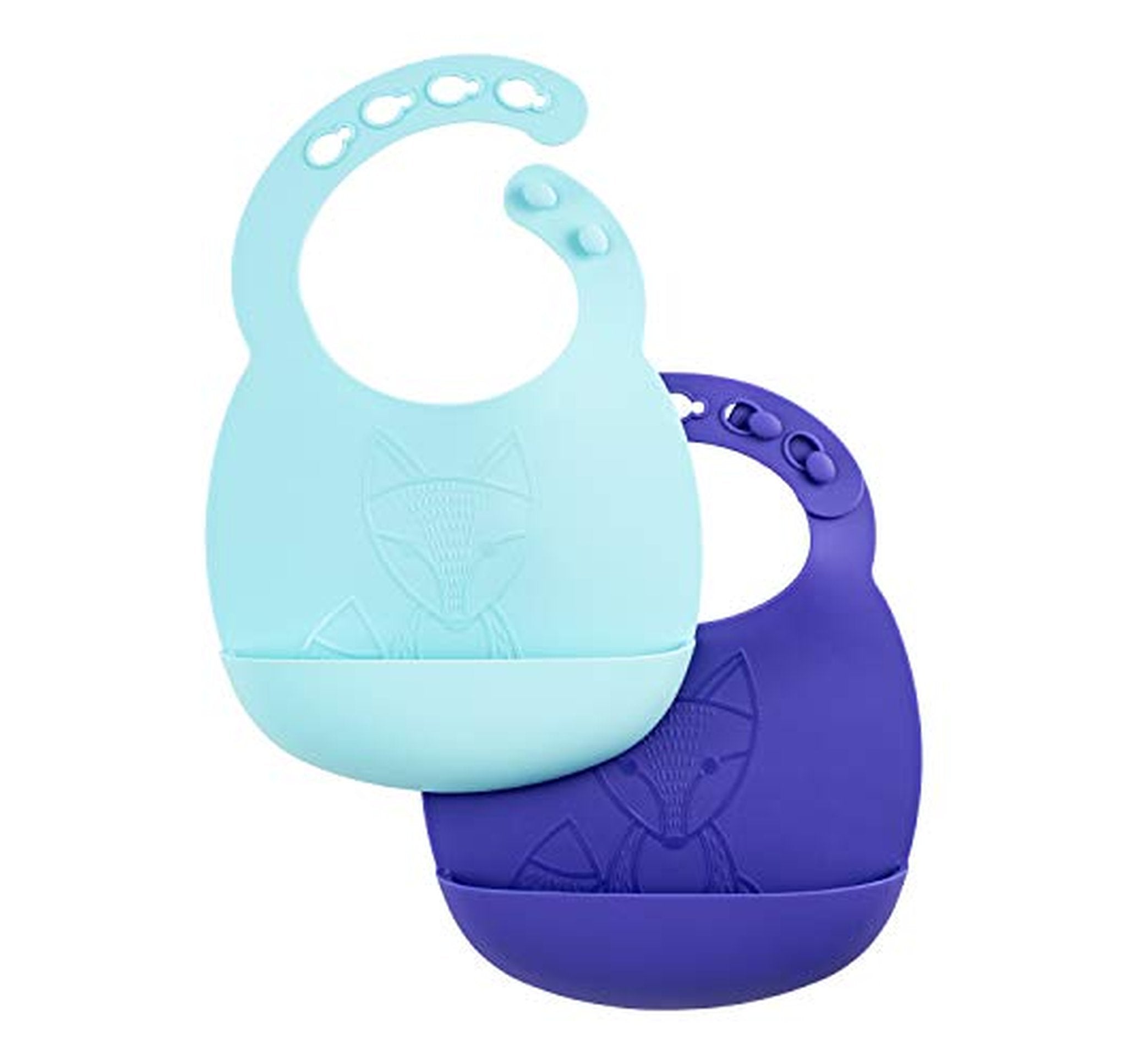 2 Pack Dr. Brown's Silicone Baby Bibs