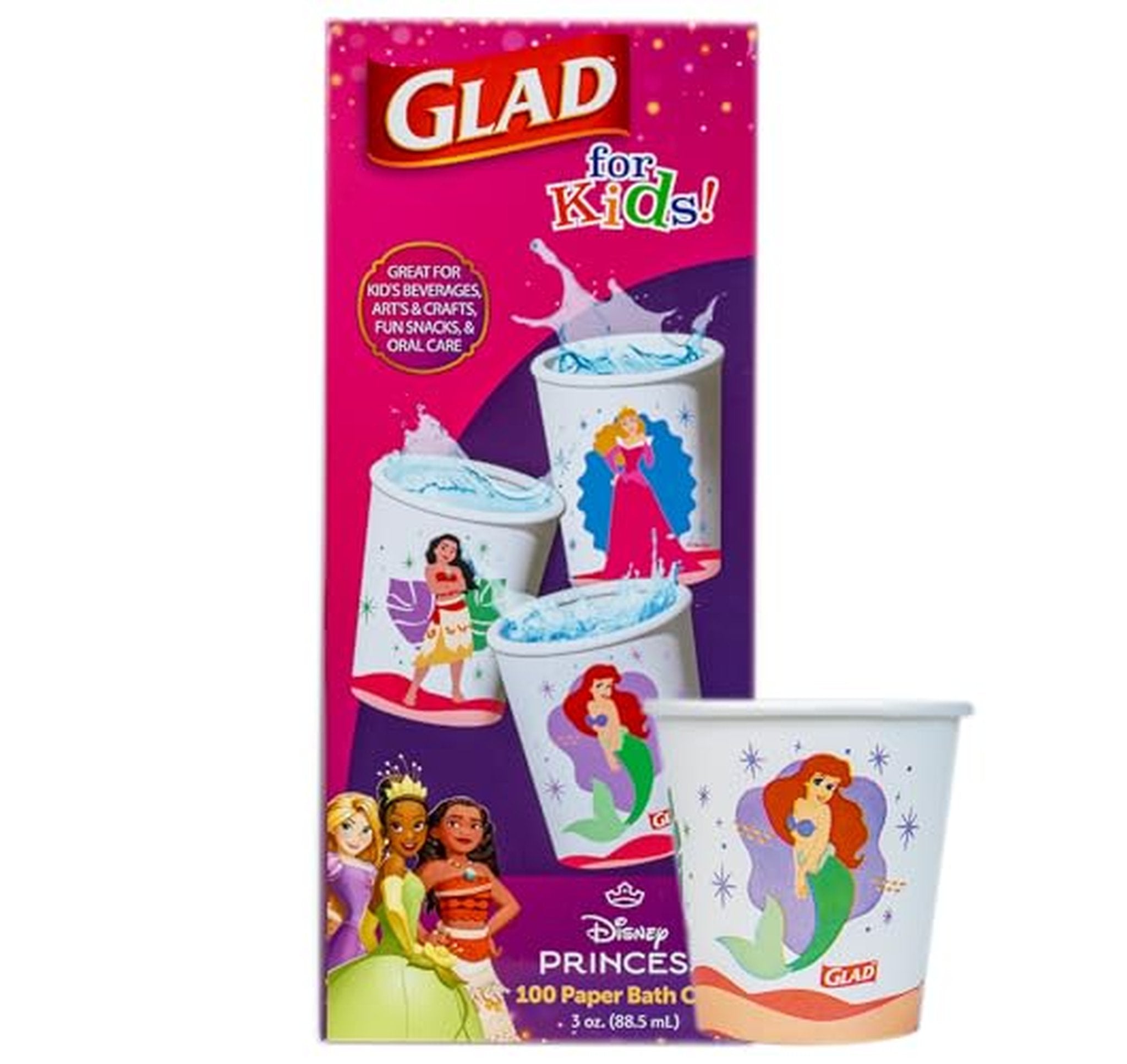 100 Count Glad Disney Princess Mini Paper Cups