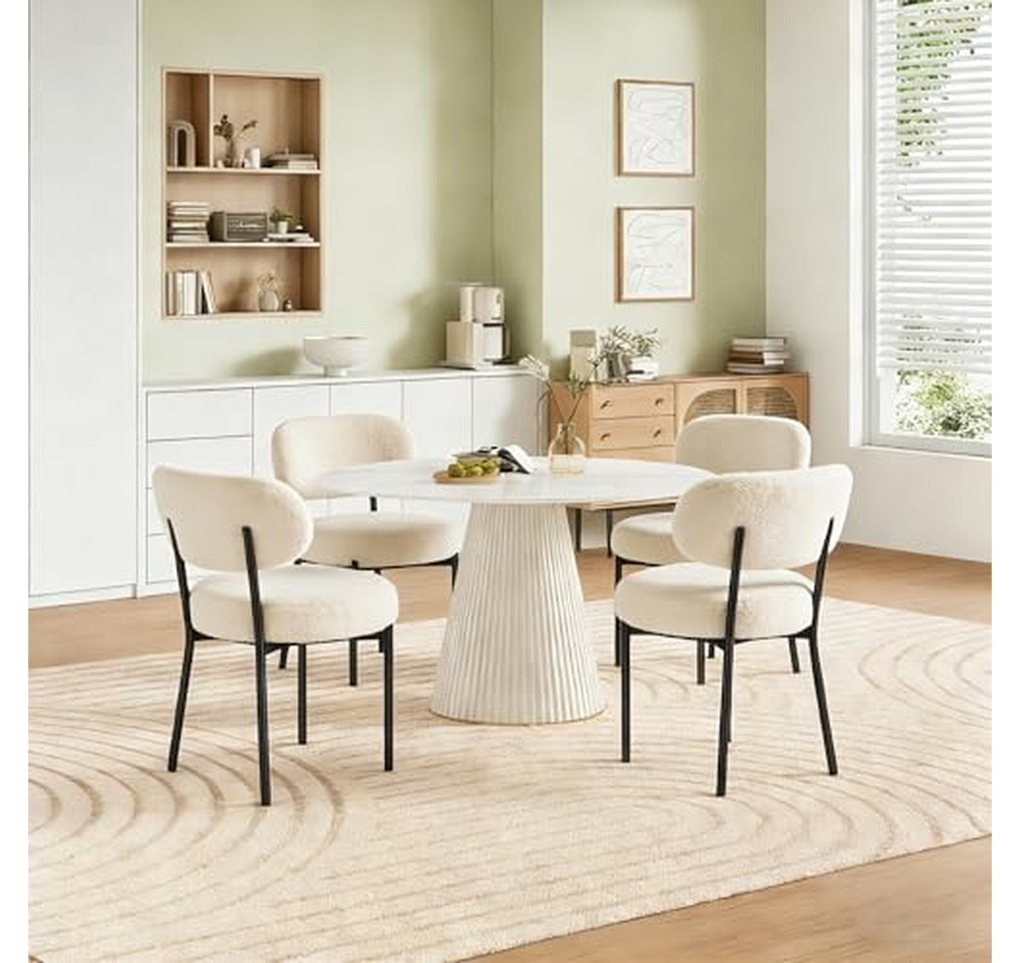 2 Pack Mid Century Upholstered Dining Chairs