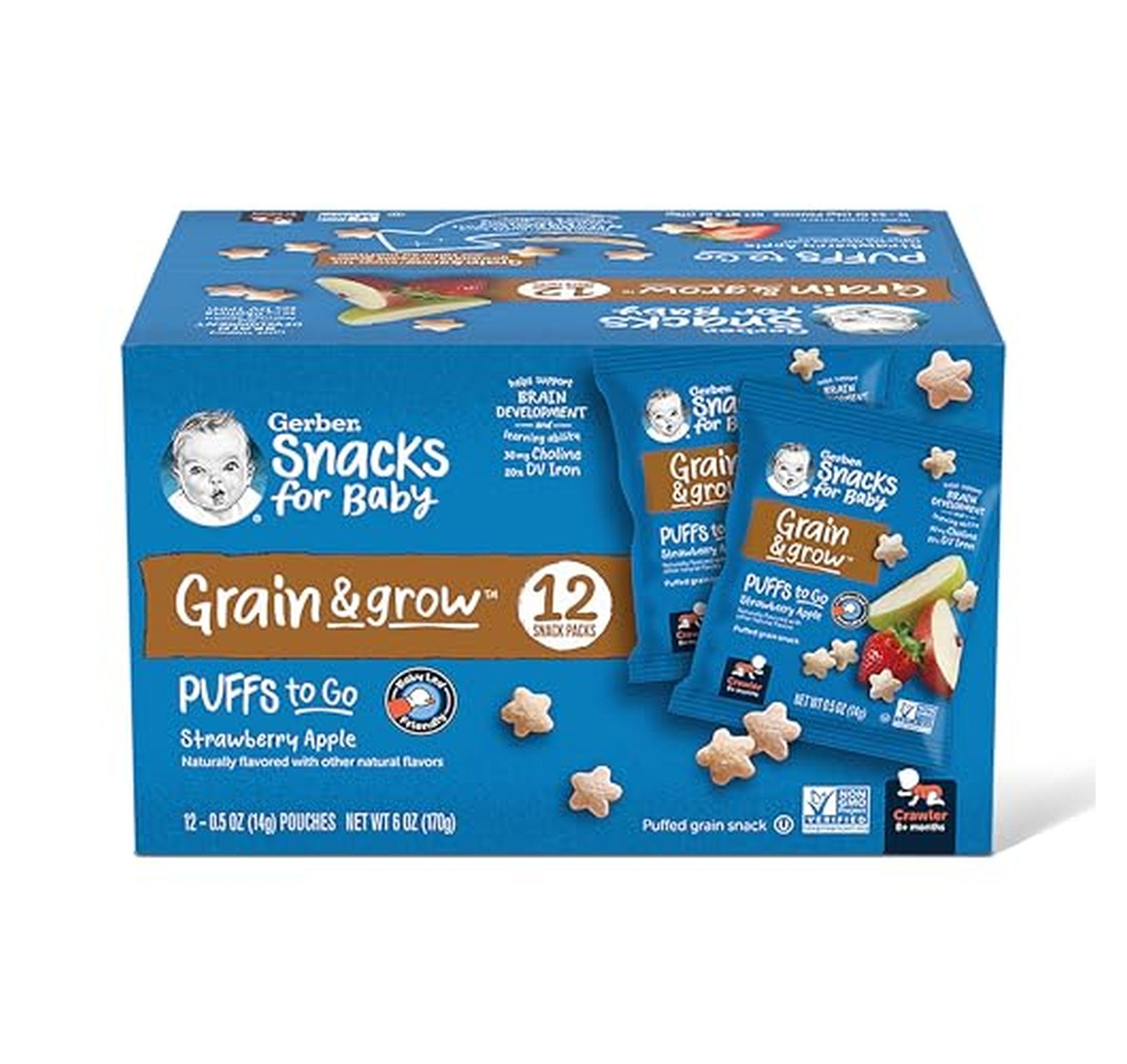 Gerber Strawberry Apple Baby Snack Puffs