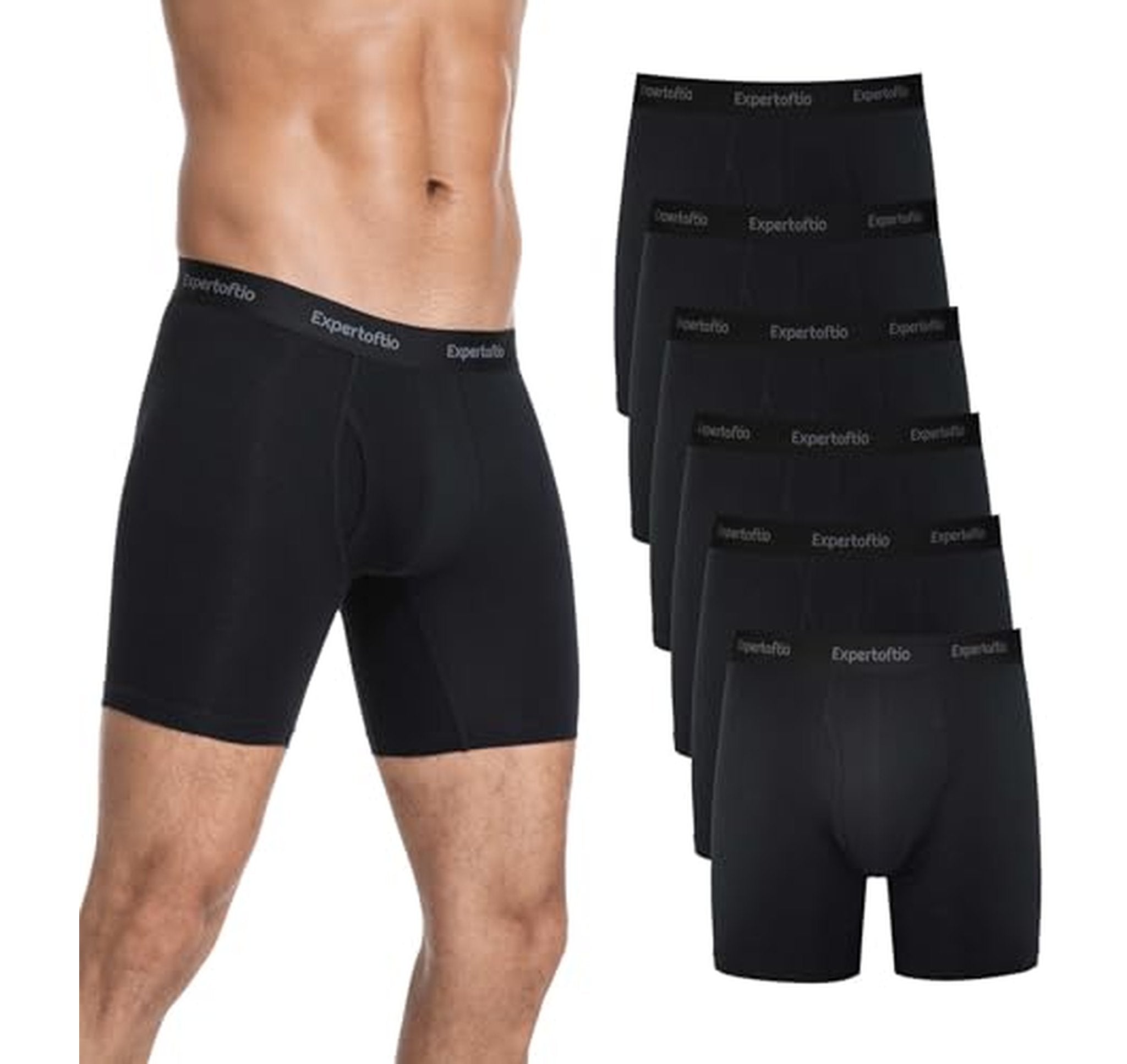 6 Pack Breathable Cotton Boxer Briefs with Fly
