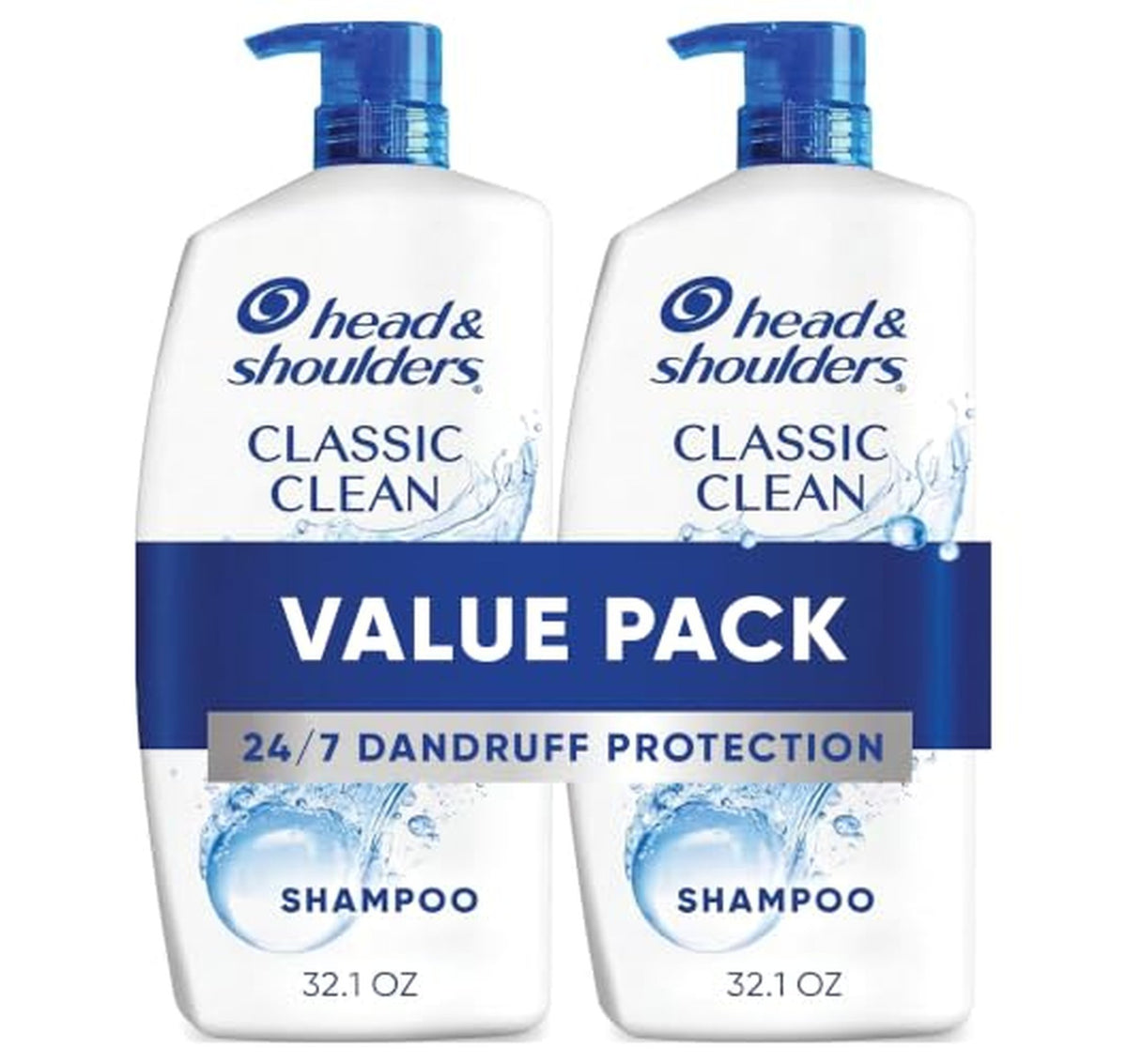 2 Pack Head & Shoulders Classic Clean Dandruff Shampoo