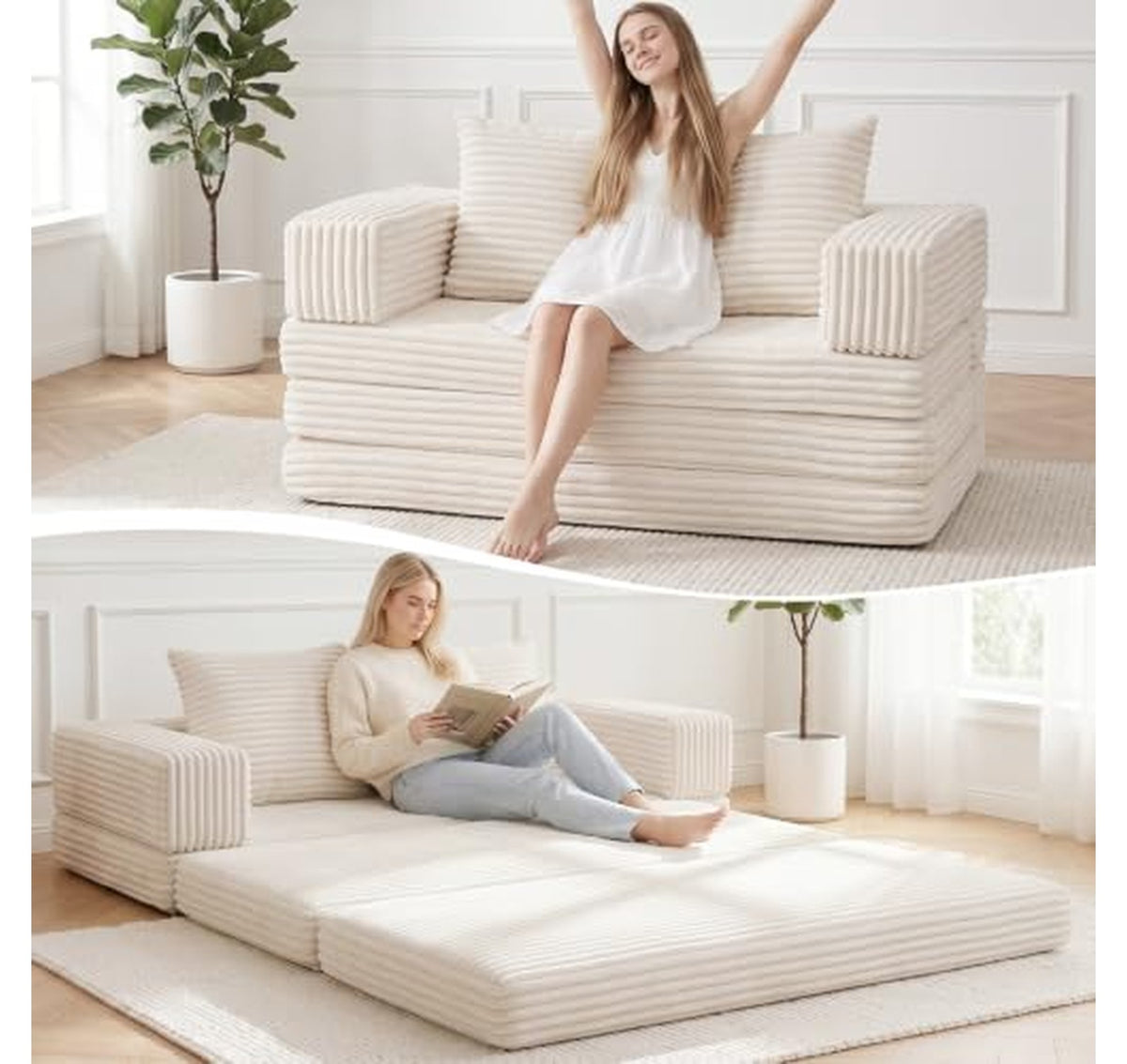 Convertible Loveseat Sofa Bed Futon Sleeper Couch