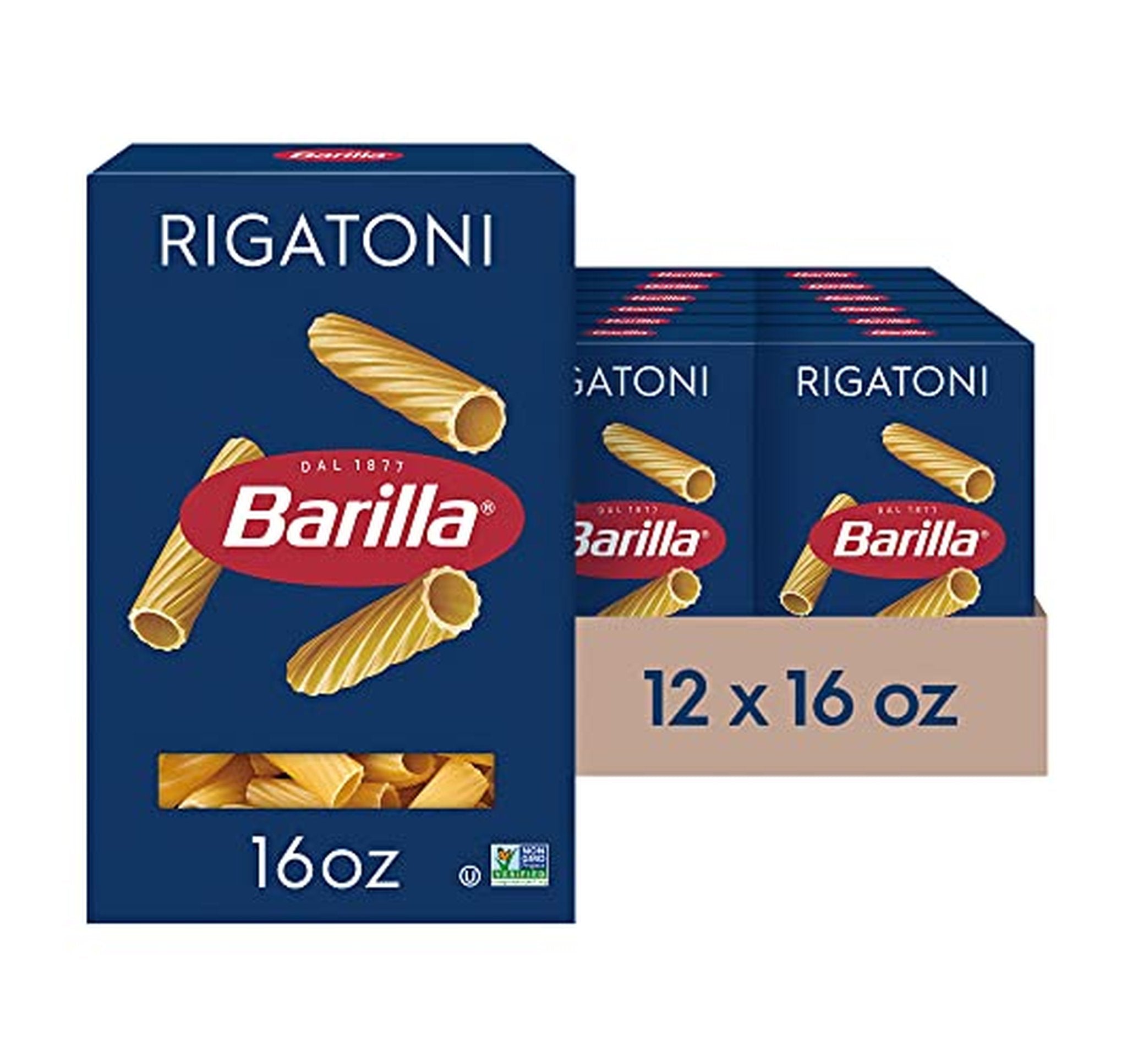 12 Pack Barilla Rigatoni Pasta 16 oz Boxes