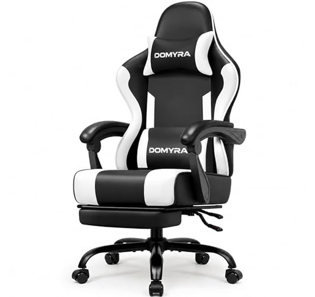 Ergonomic Gaming Chair with Footrest and Lumbar Support