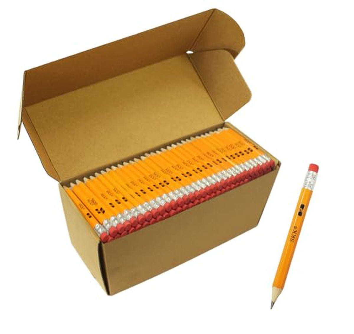 400 Count Half Pencils with Eraser Tops
