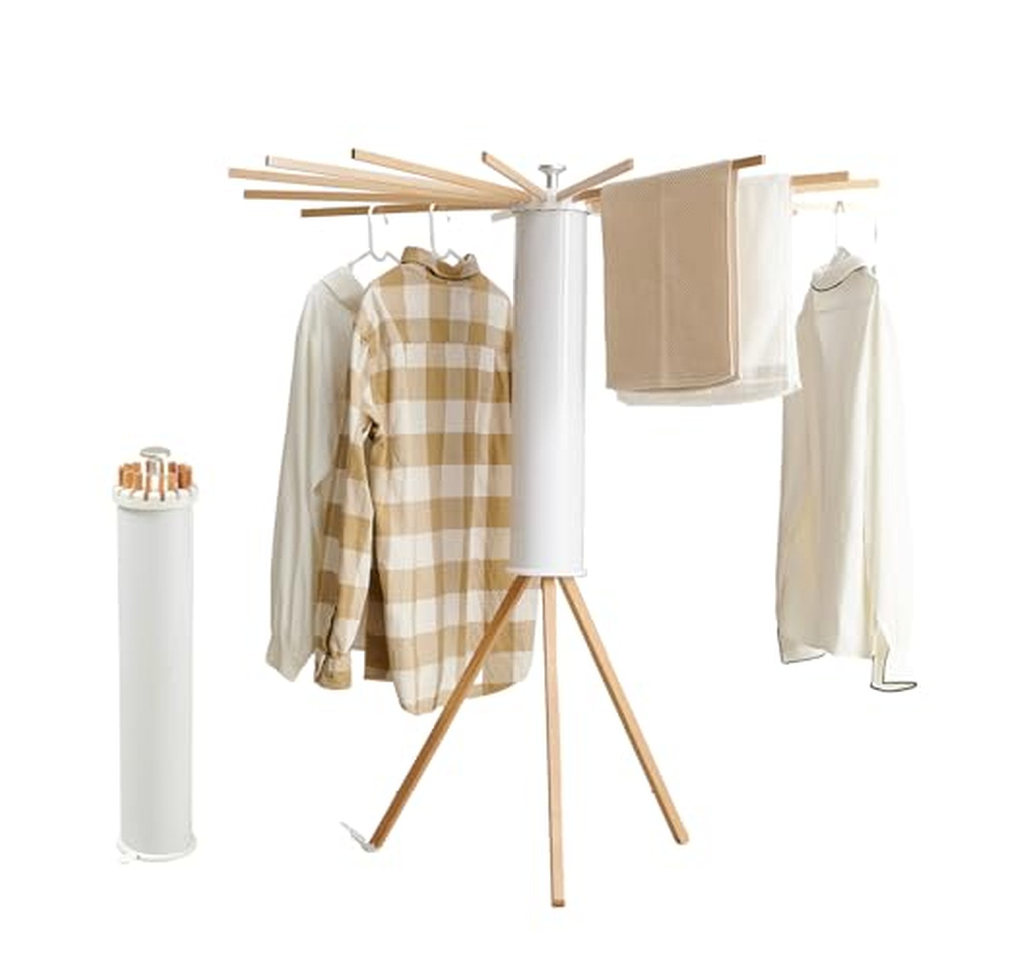 Tripod Clothes Drying Rack with 16 Rods