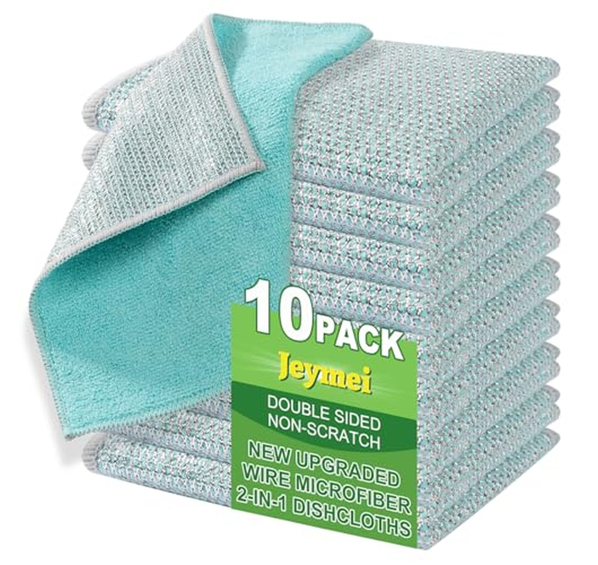 10 Pack Non Scratch Wire Dishwashing Cloths