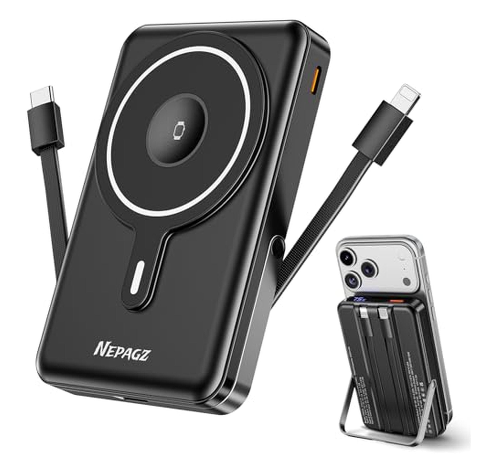 MagSafe Magnetic Portable Charger with Foldable Stand
