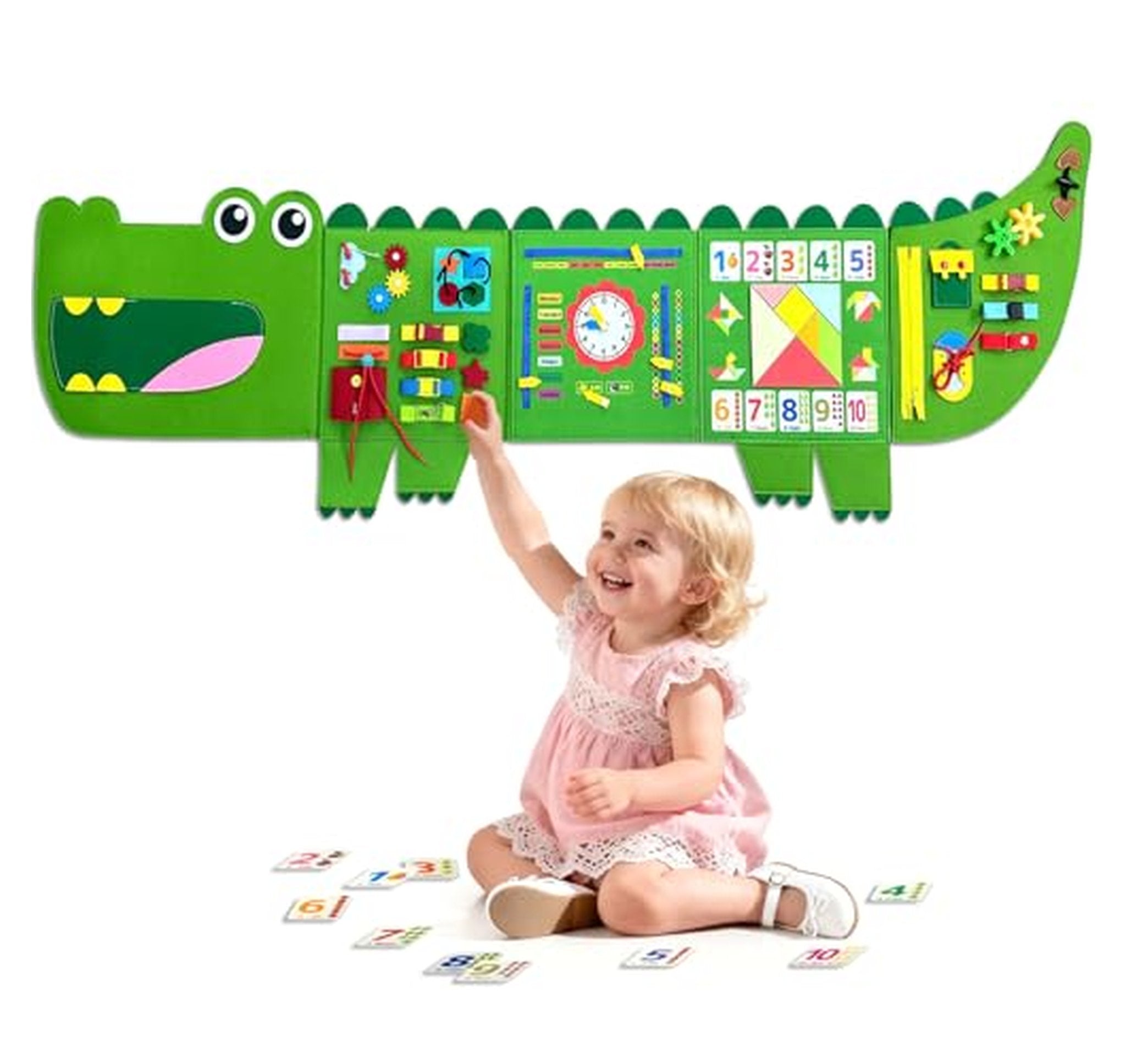 Crocodile Foldable Montessori Busy Board Wall Panel