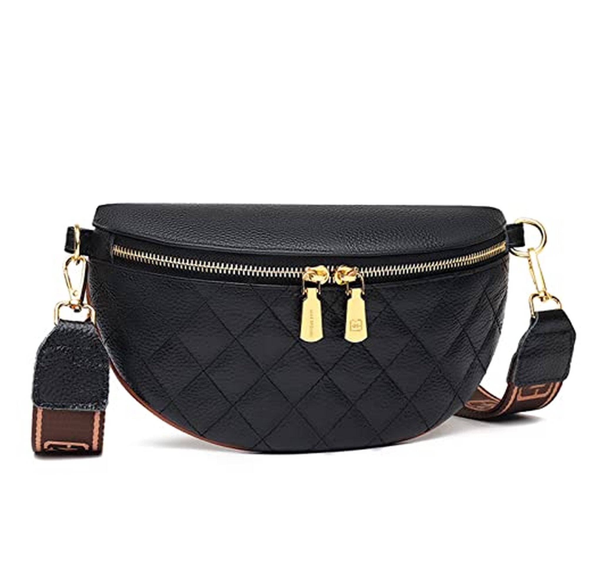 Quilted Vegan Leather Fanny Pack Crossbody Bag