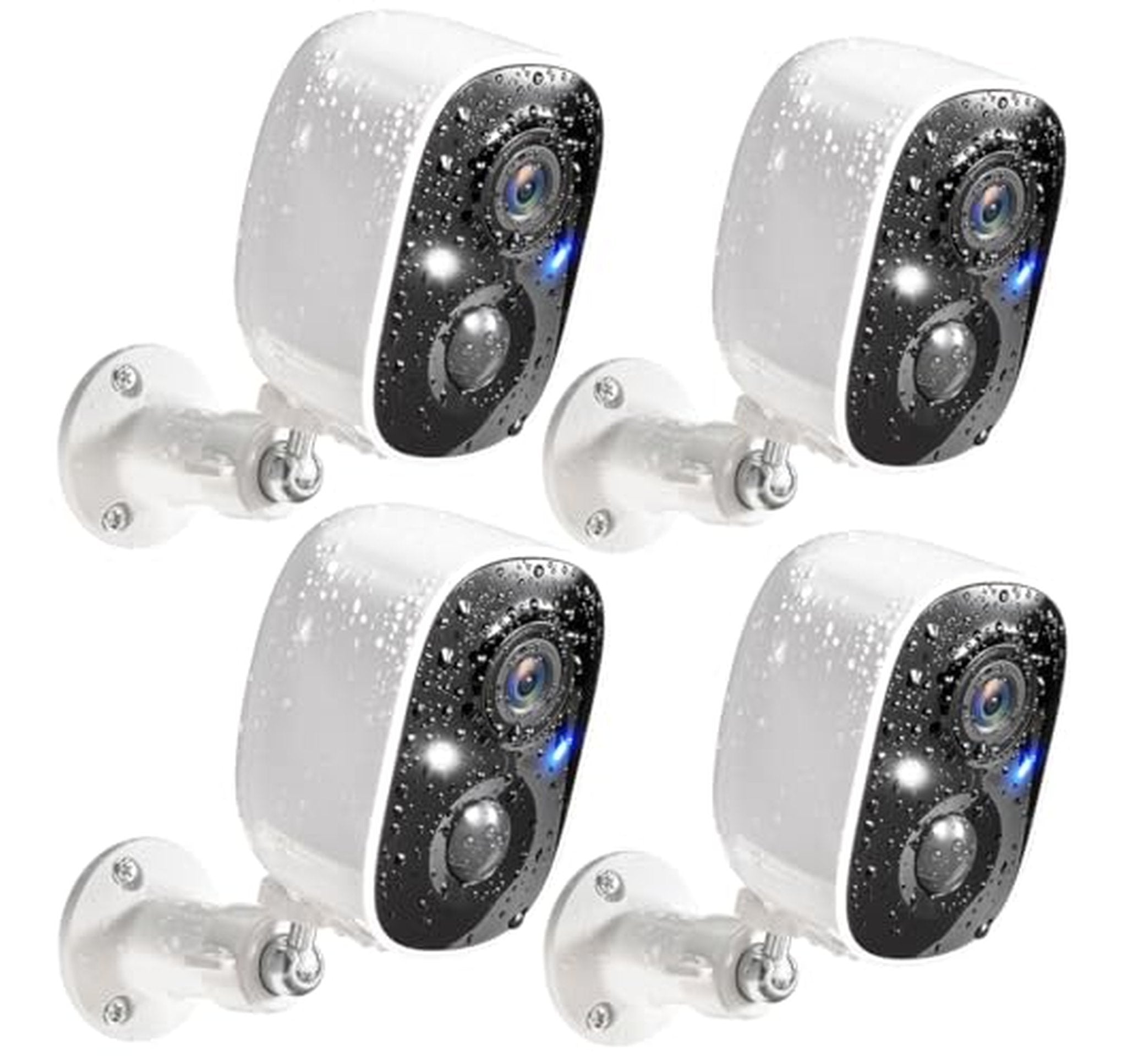 4 Pack 2K Wireless Outdoor Security Cameras