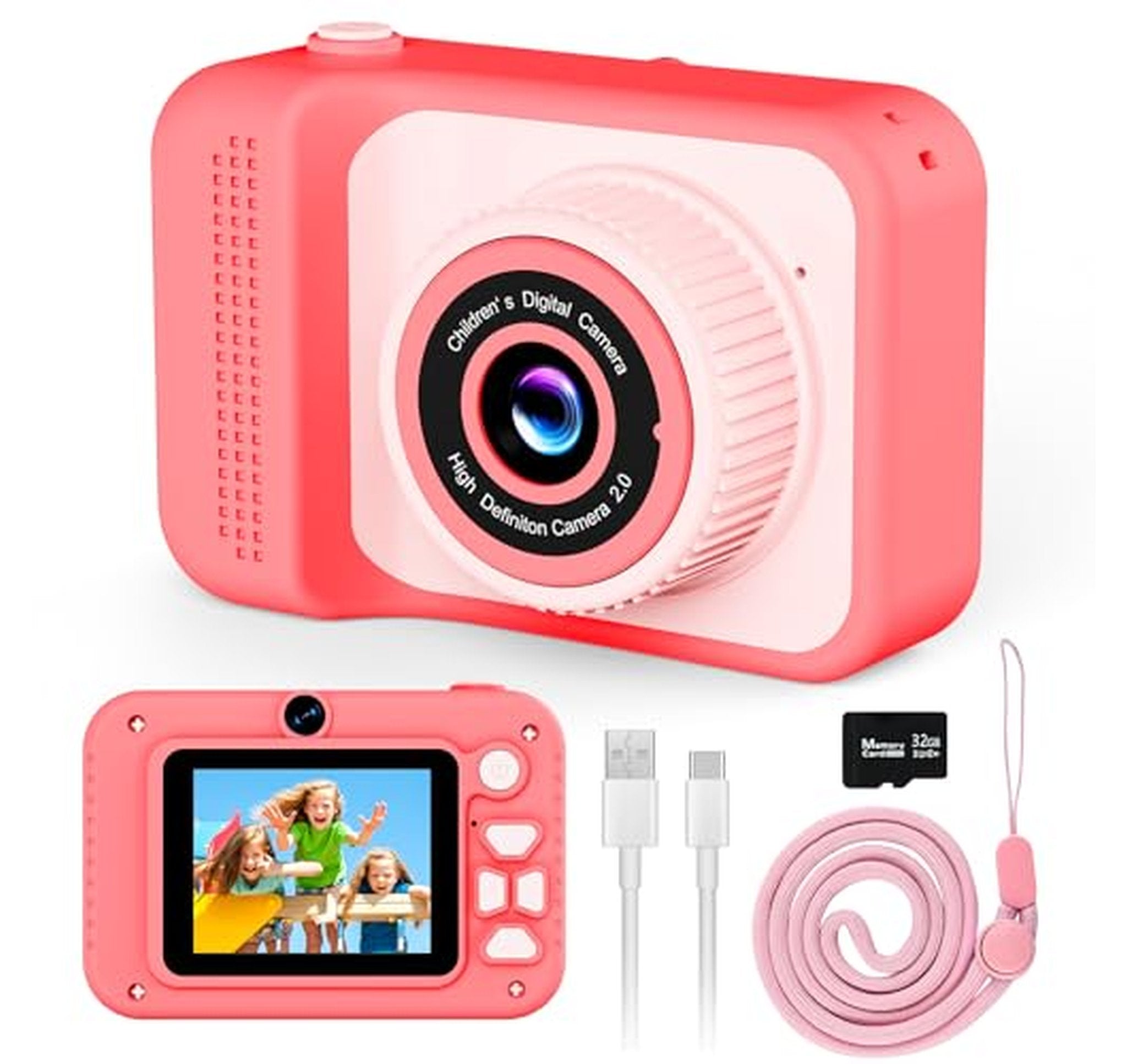 1080P Kids Digital Camera with 32GB SD Card
