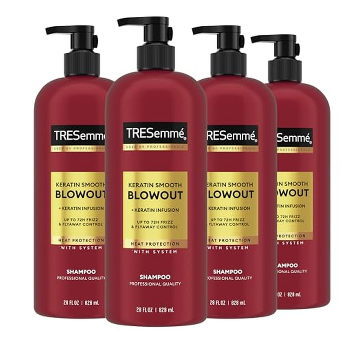 4 Pack TRESemmé Keratin Smooth Hydrating Shampoo 28 oz