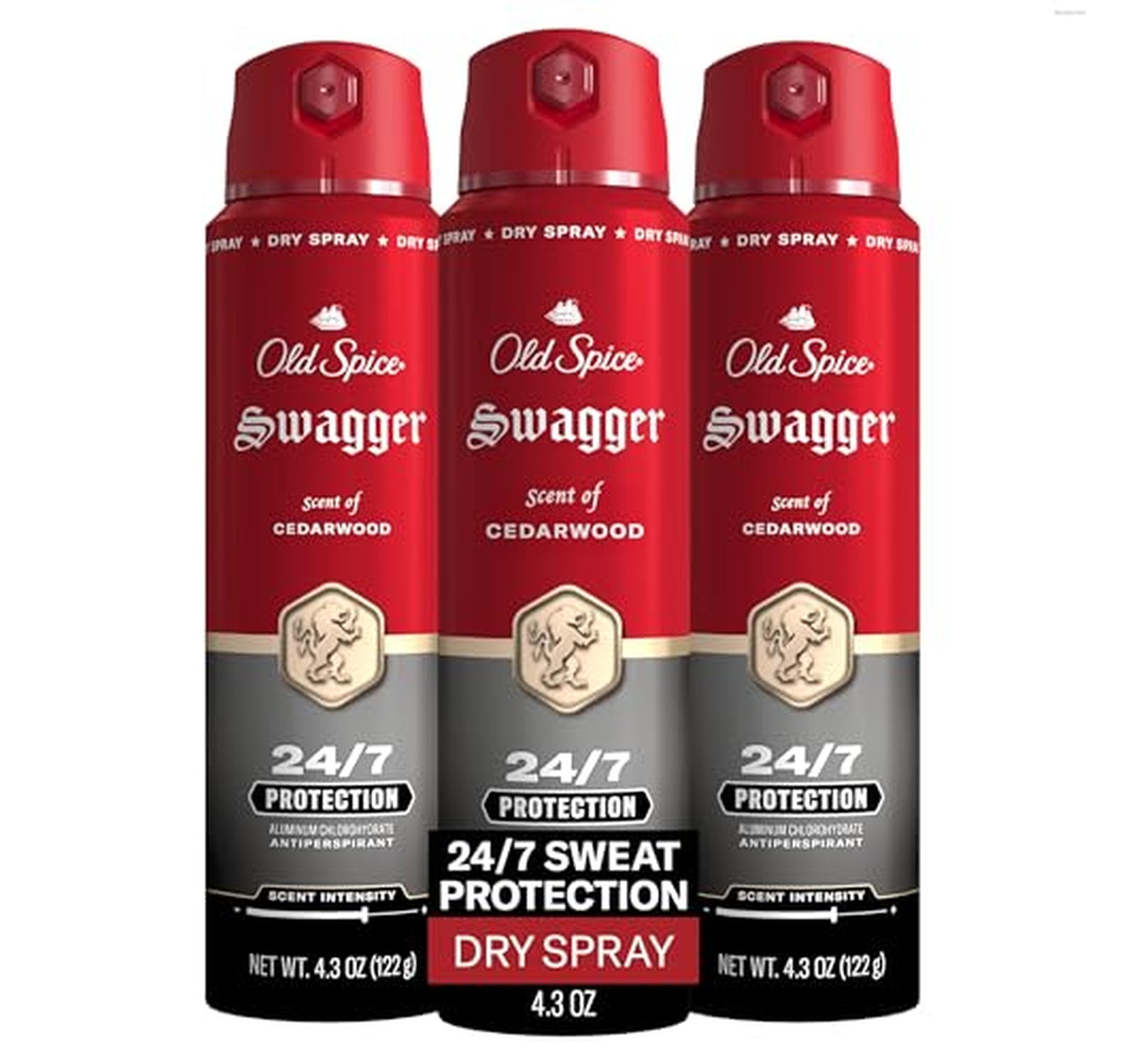 3 Pack Old Spice Swagger Dry Spray Antiperspirant Deodorant