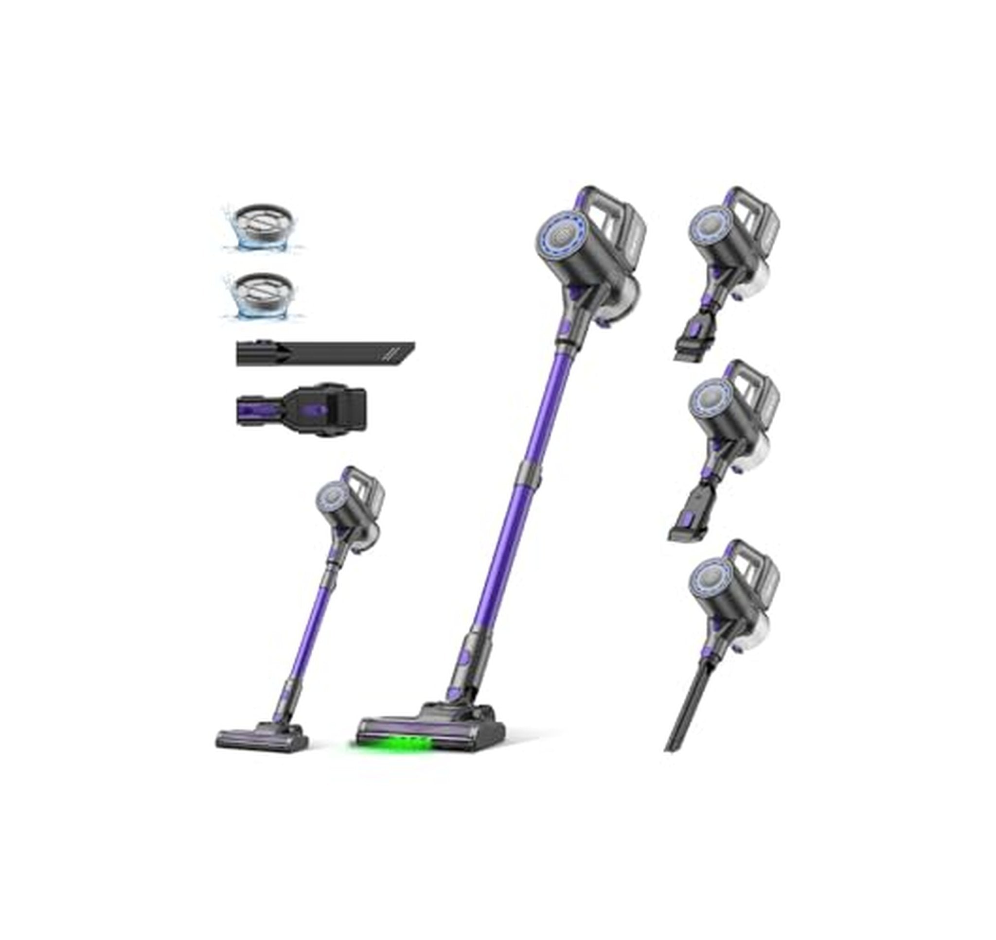 500W Cordless Stick Vacuum Cleaner with LED Head