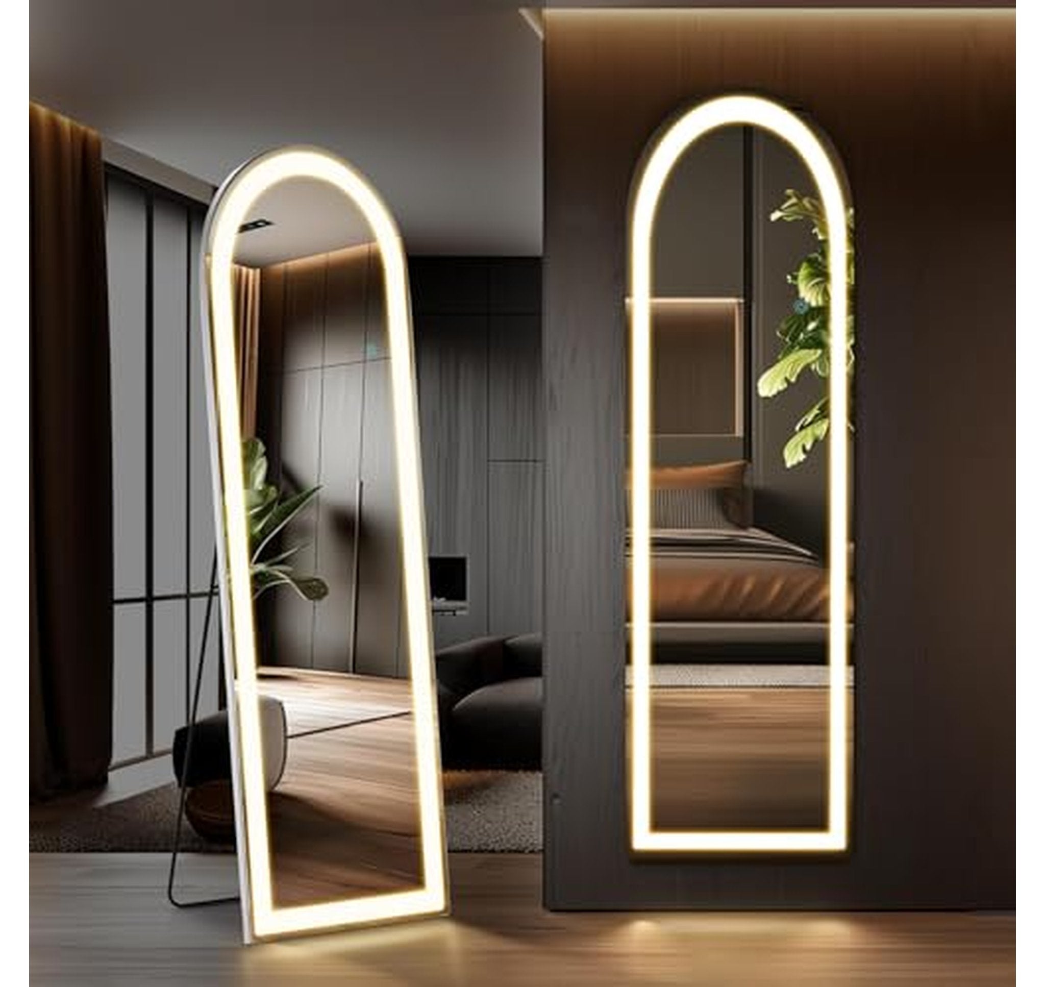 60-Inch LED Dimmable Arched Full Length Mirror