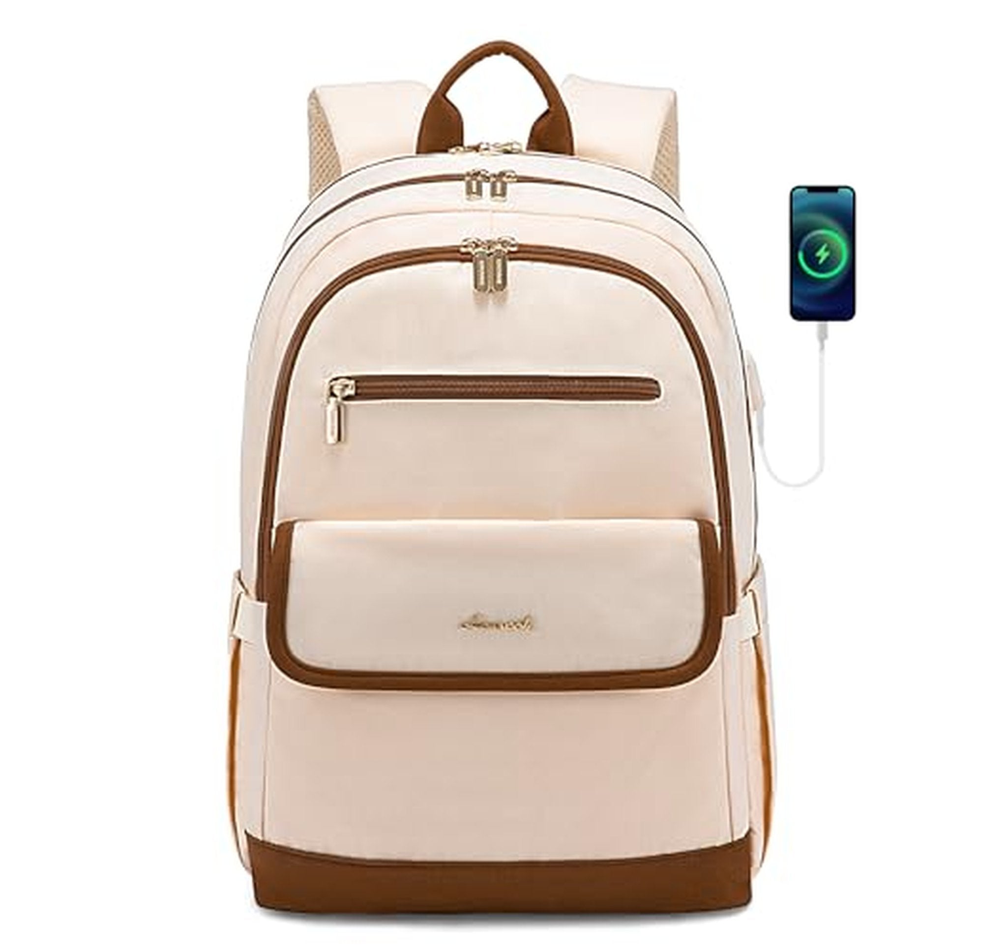 15.6 Inch Water-Resistant Laptop Backpack with USB Port