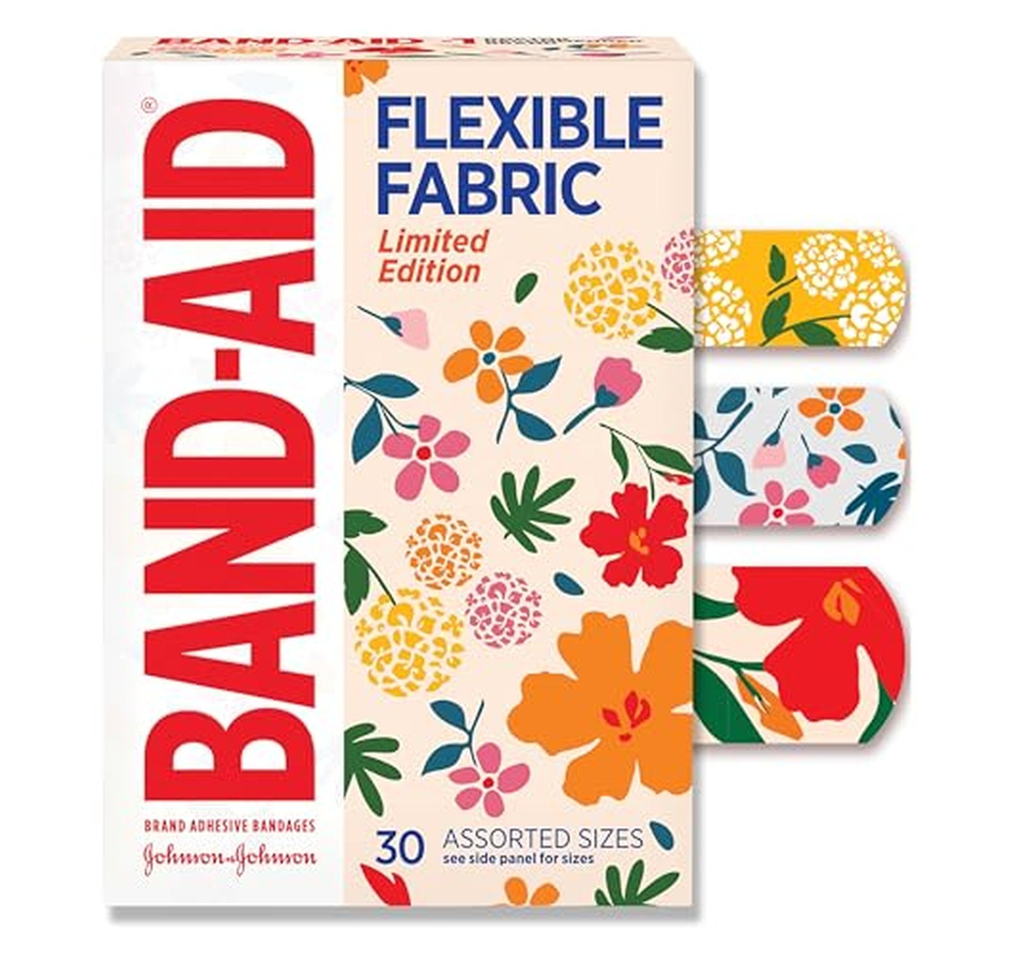 30 Count Band-Aid Flexible Fabric Adhesive Bandages