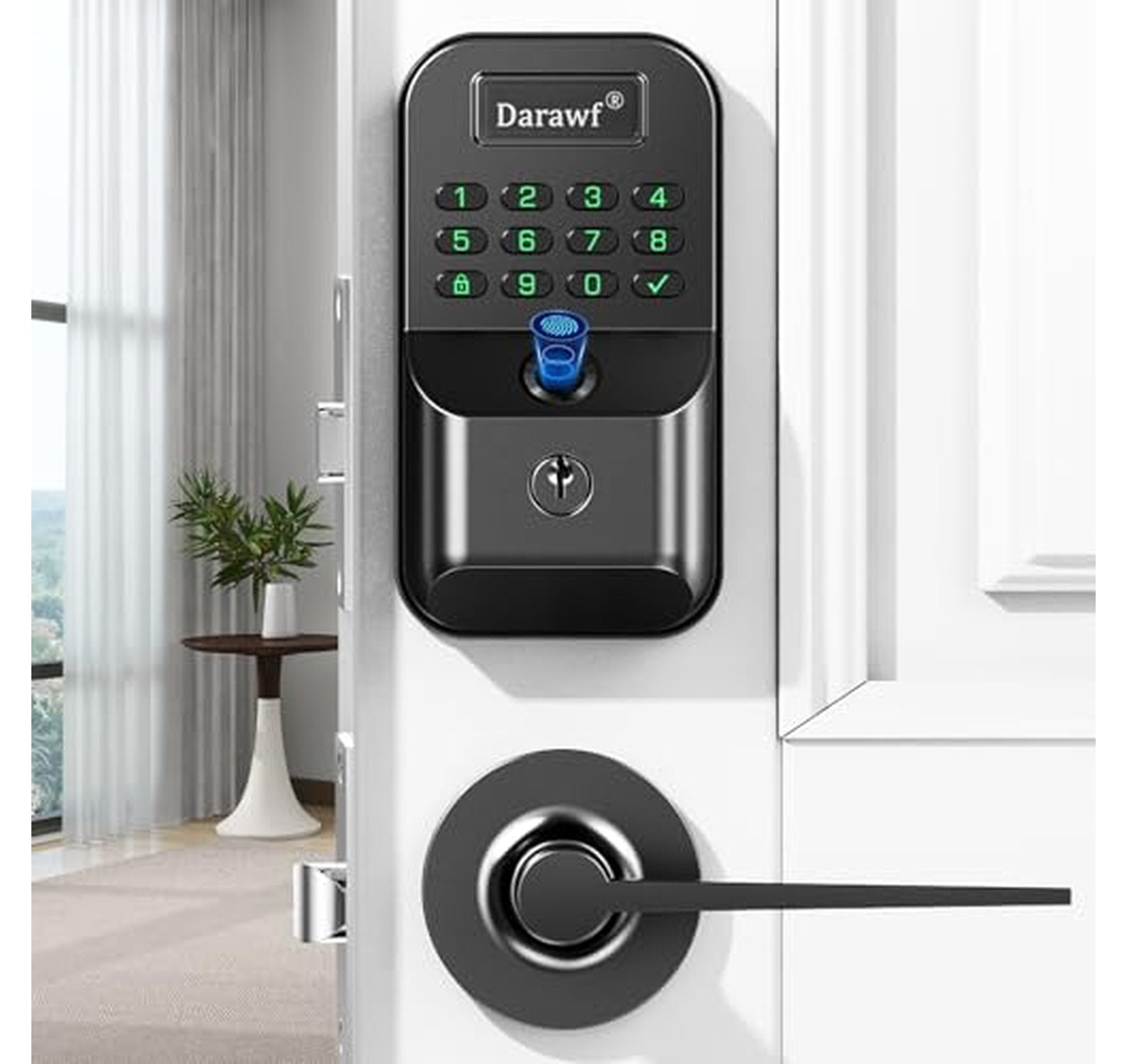 Fingerprint Keypad Keyless Entry Front Door Lock Set