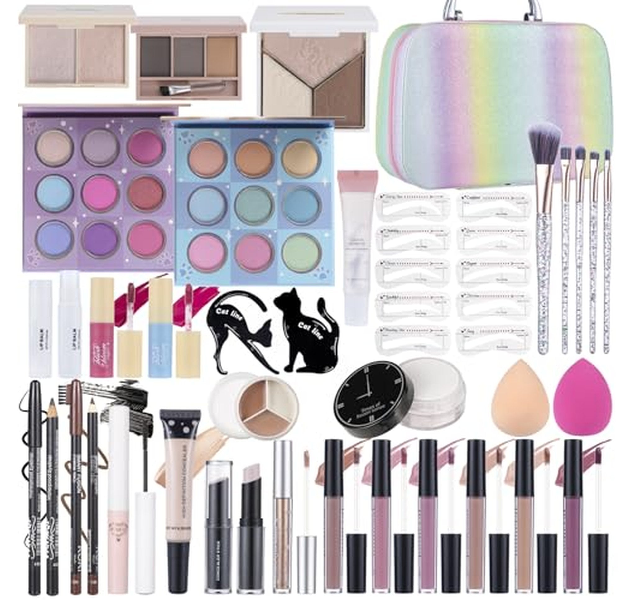 Makeup Starter Kit with Eyeshadow Palette and Brushes