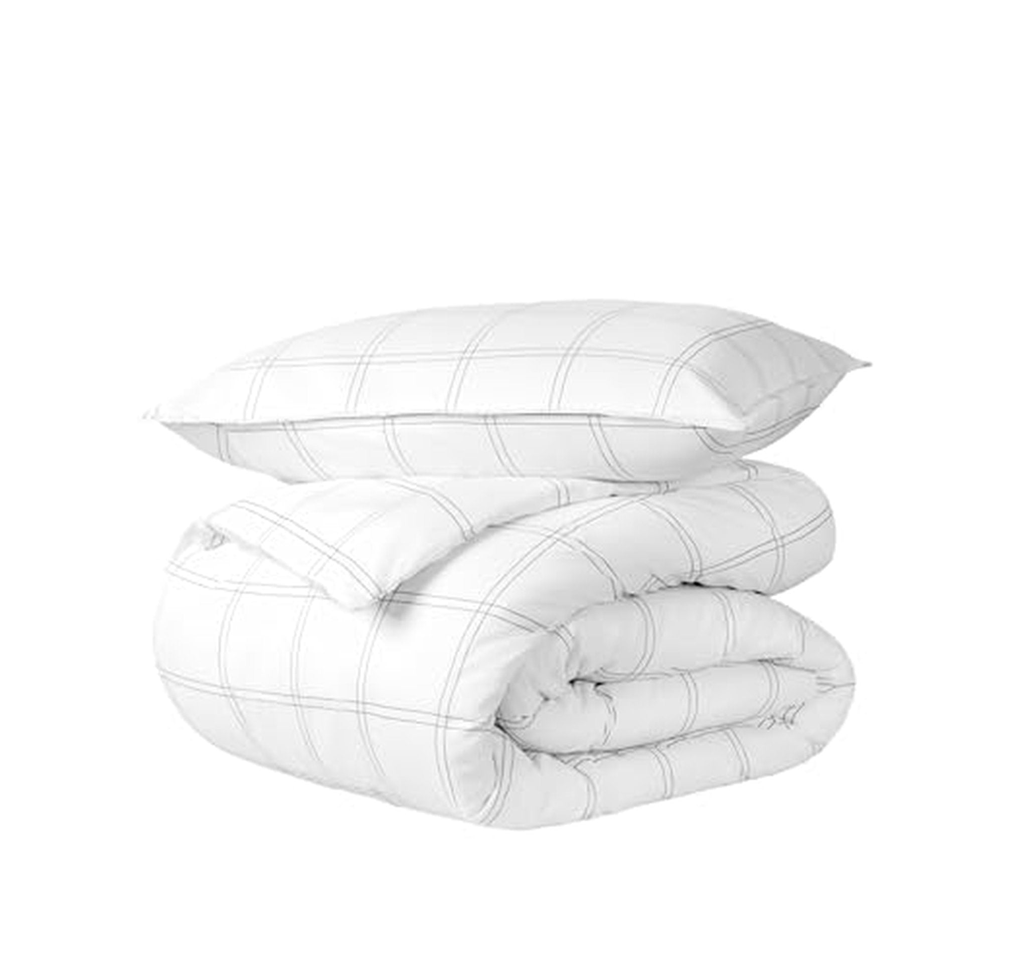 Twin/Twin XL Modern Plaid Duvet Cover Set