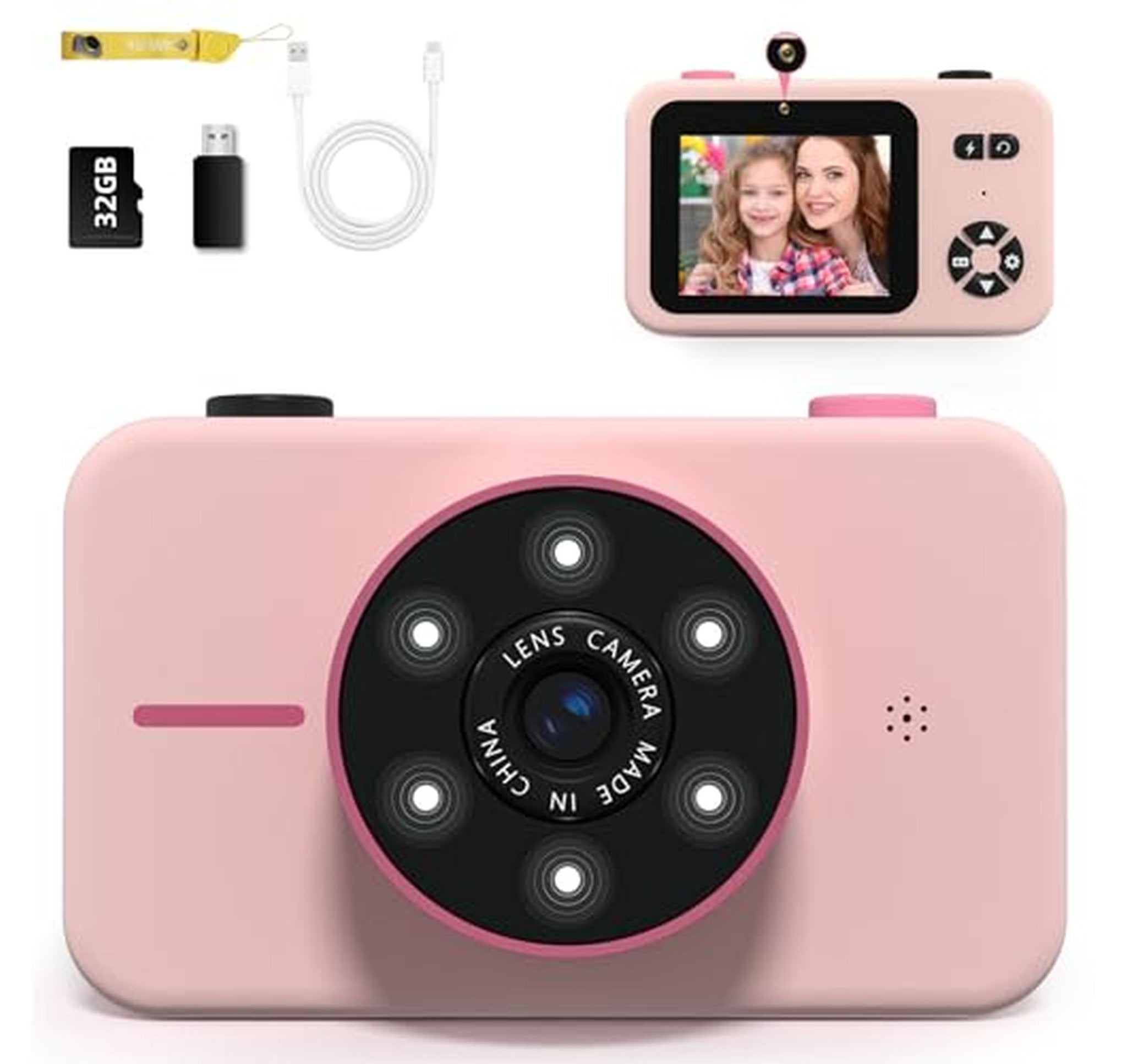 1080p Kids Digital Selfie Camera with 32GB Card