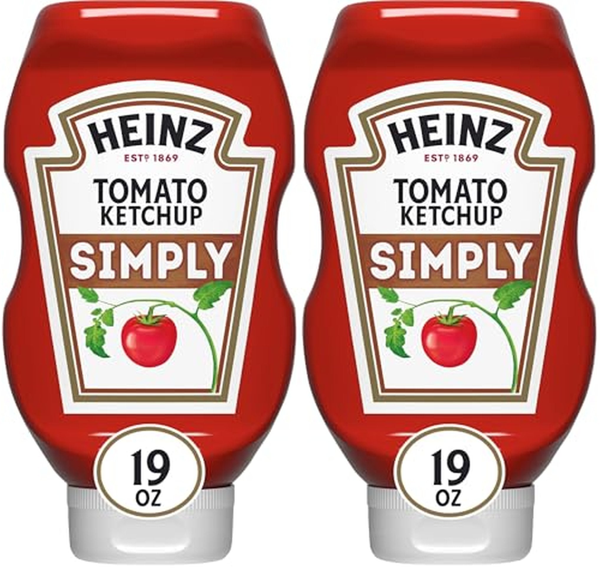 2 Pack HEINZ Simply Tomato Ketchup 19oz Bottles