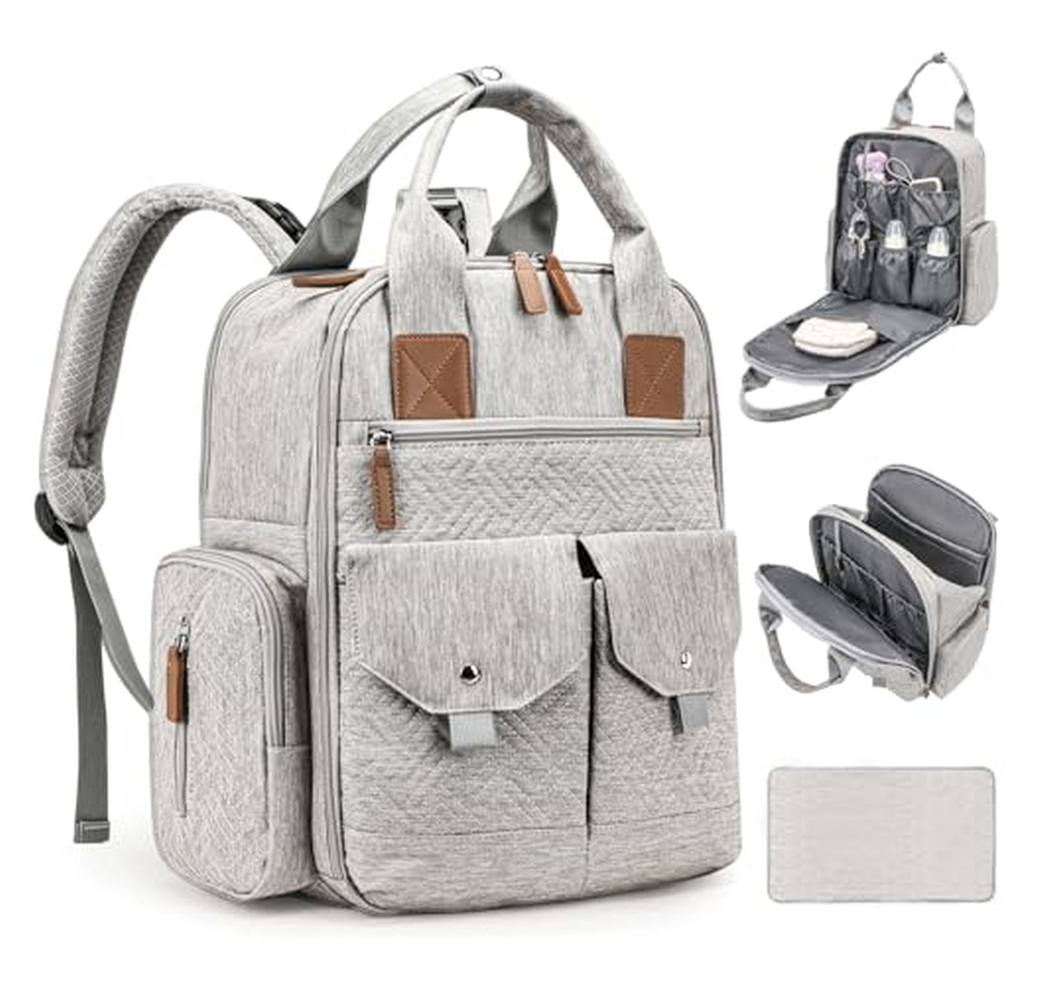 Waterproof Diaper Bag Backpack with Changing Pad