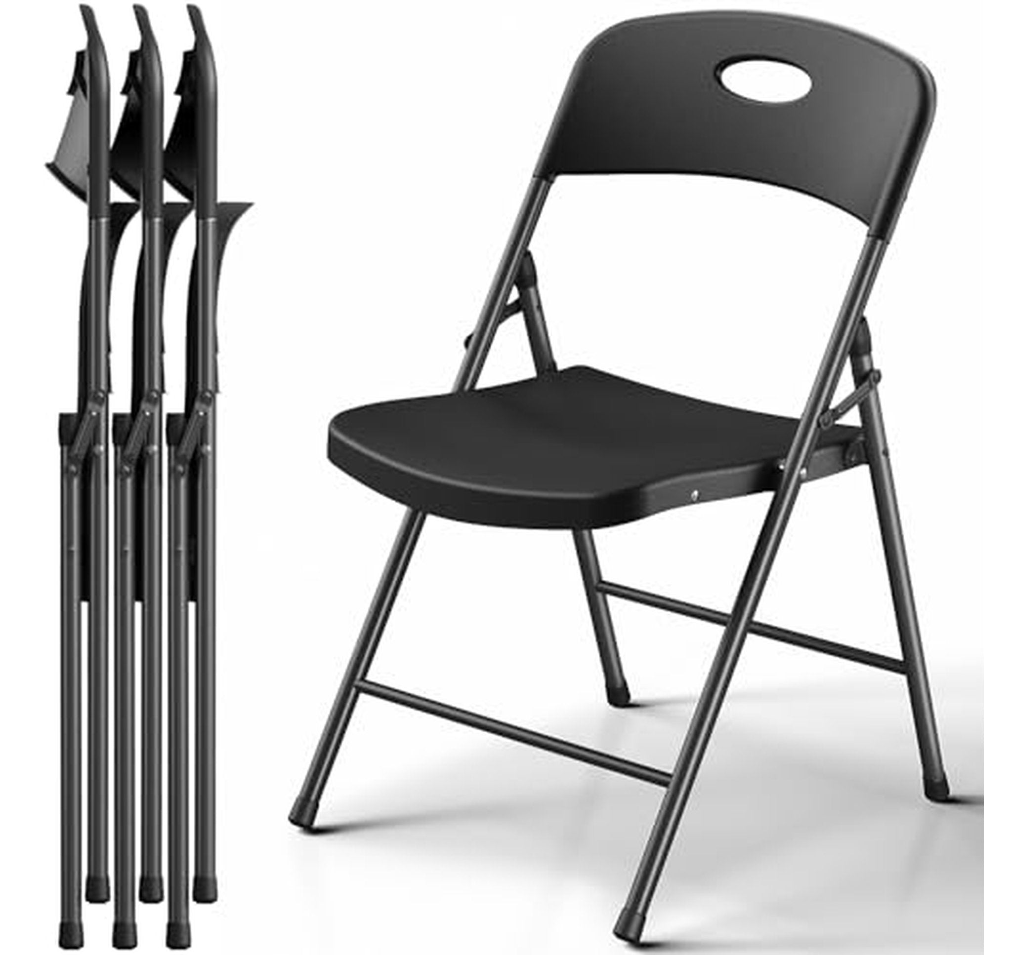 4 Pack Heavy Duty Plastic Folding Chairs