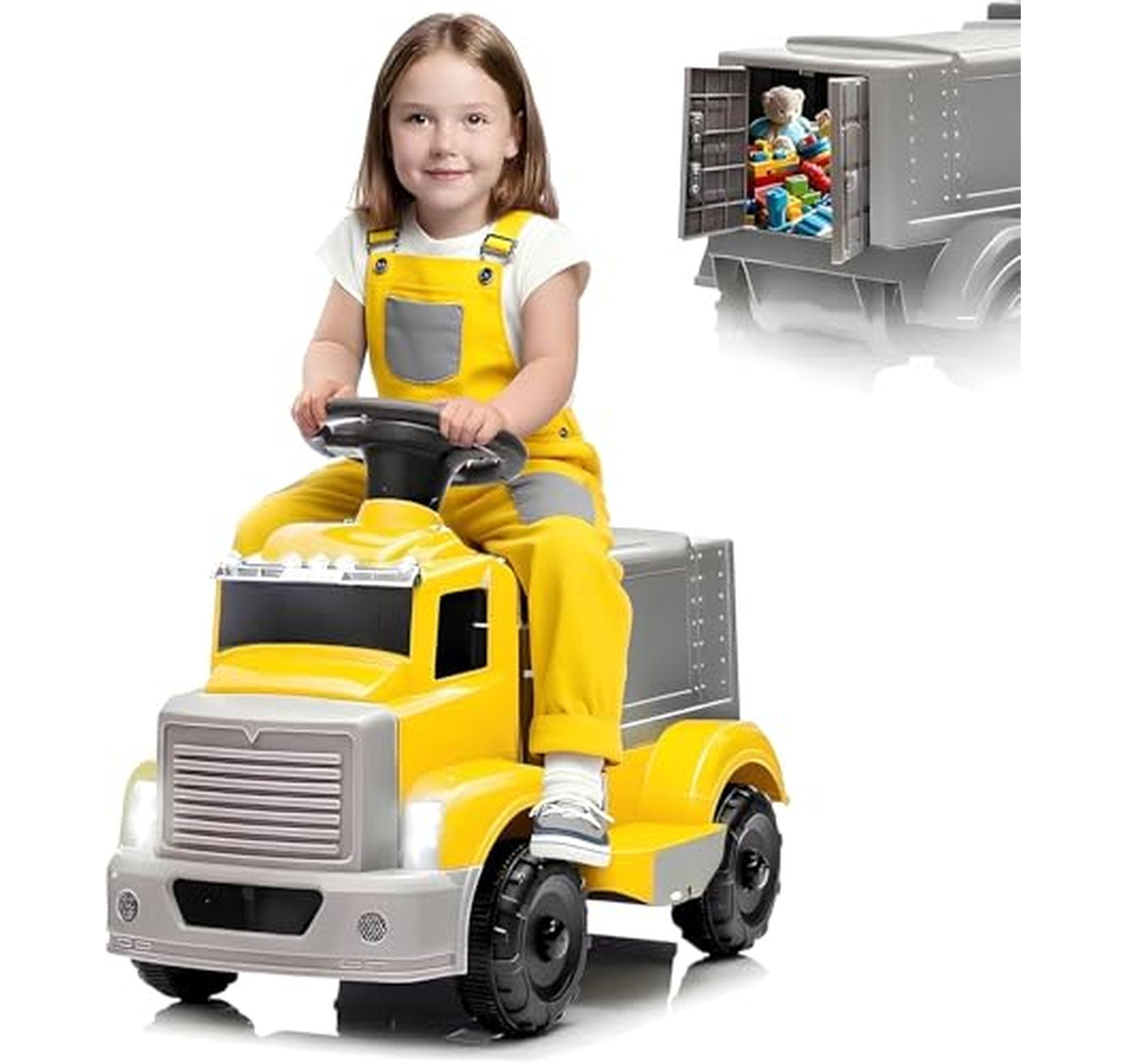 6V Ride On Fire Truck Electric Car for Toddlers