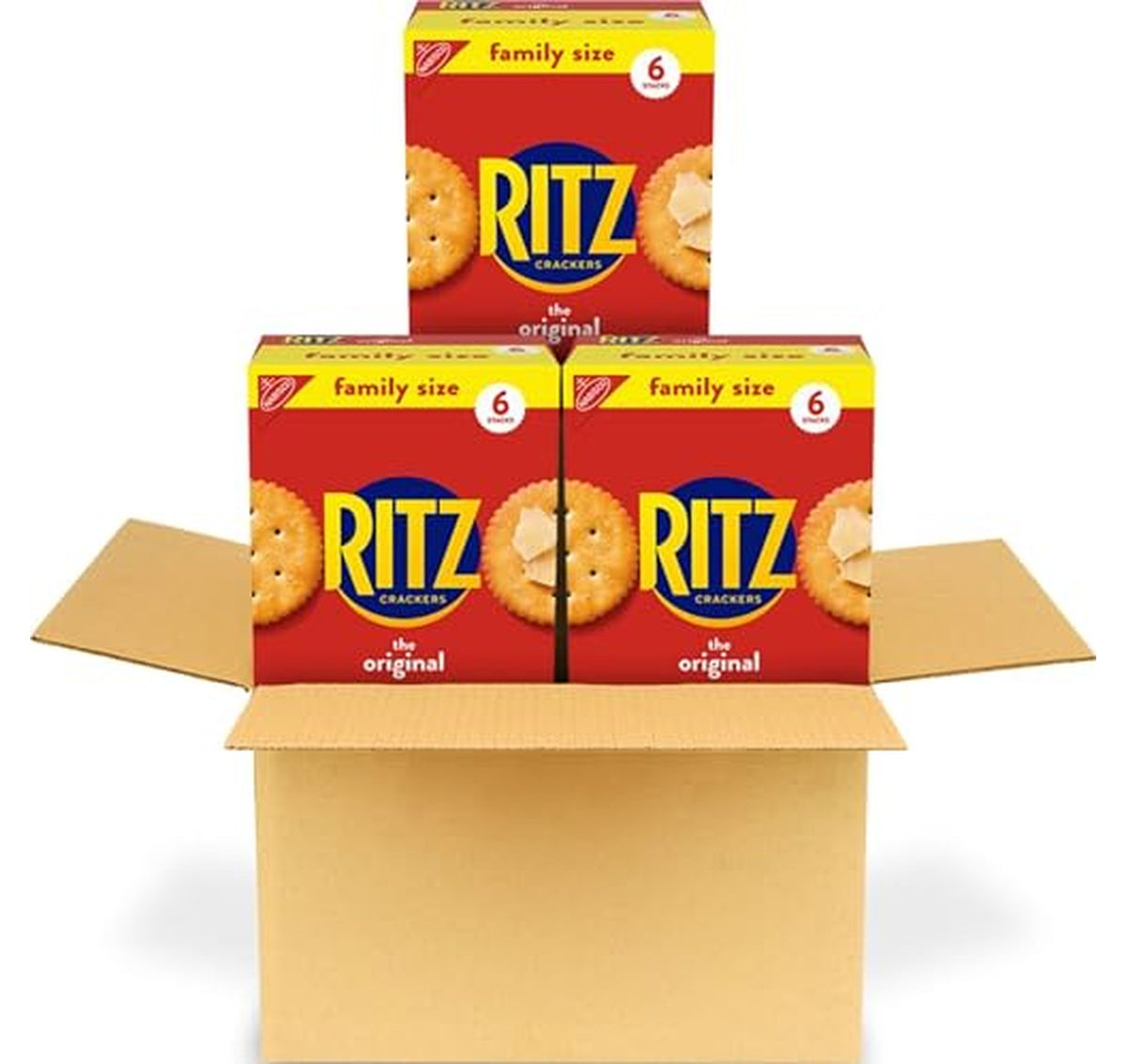 3 Pack Ritz Original Crackers Family Size Boxes