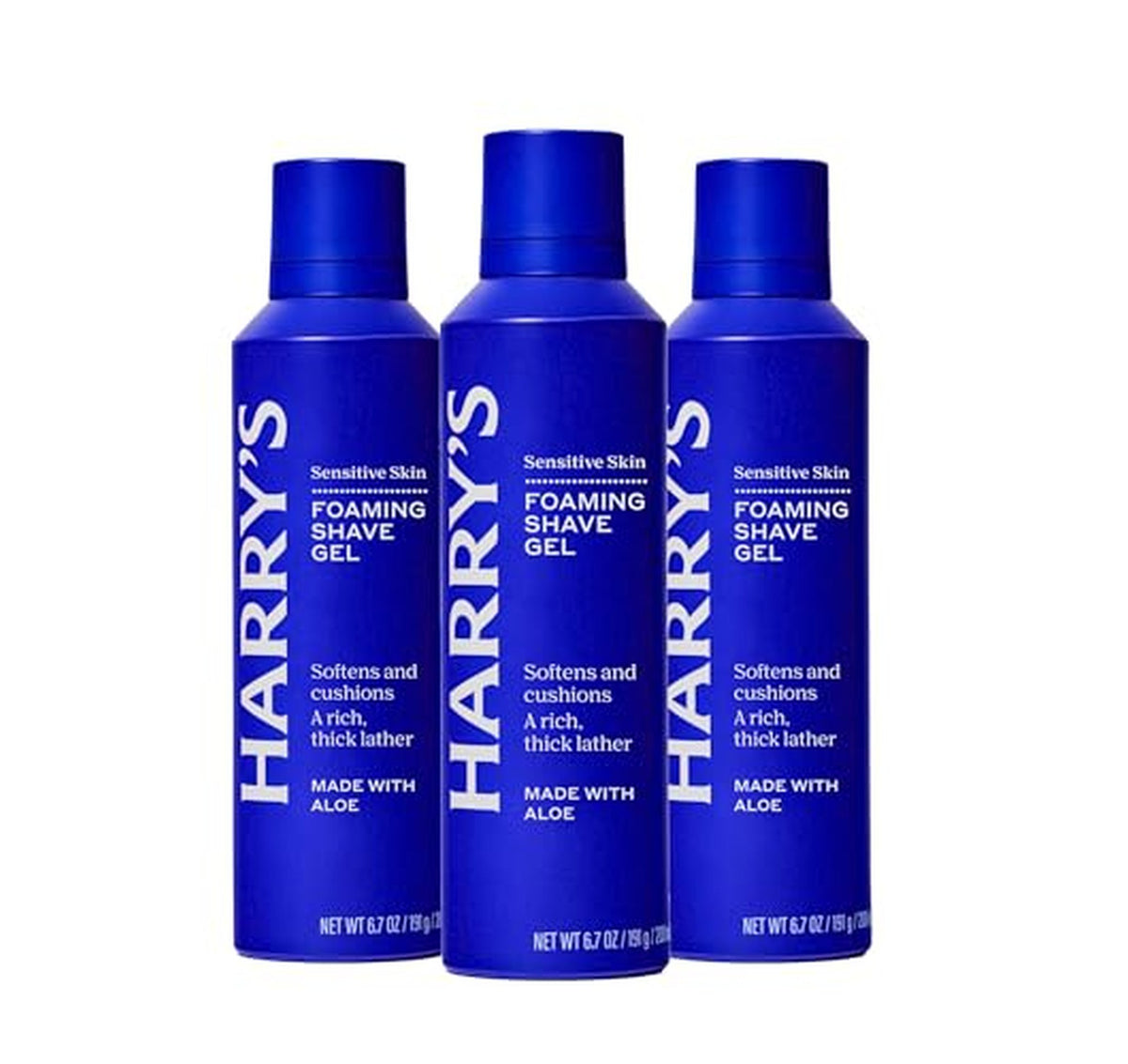 3 Pack Harry's Foaming Shave Gel 6.7 oz