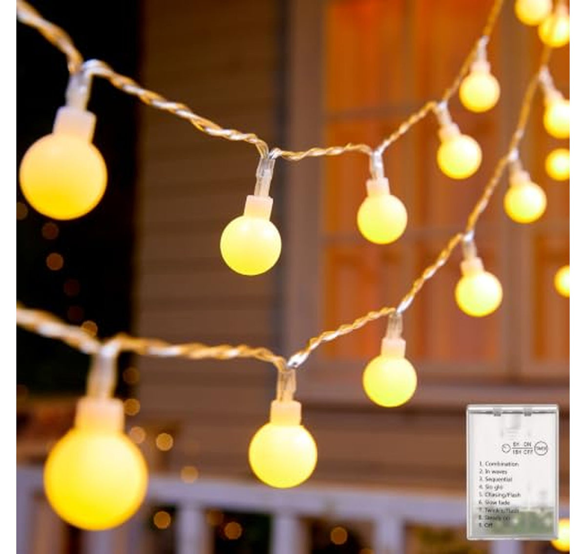 Battery Operated 60 LED Globe String Lights