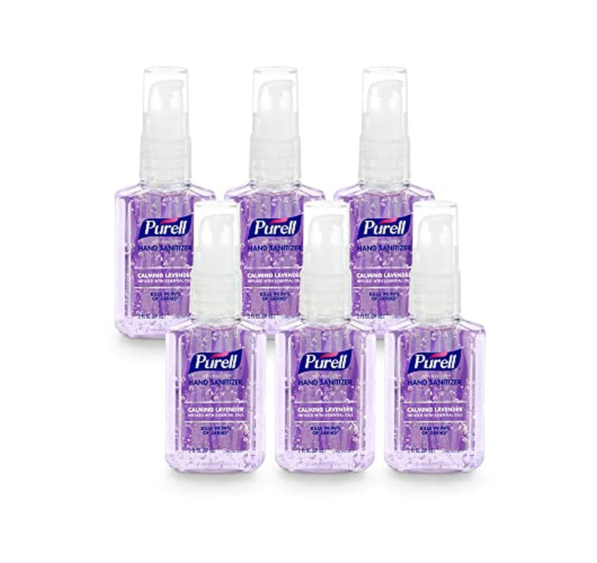 6 Pack Purell Travel Hand Sanitizer Gel Bottles