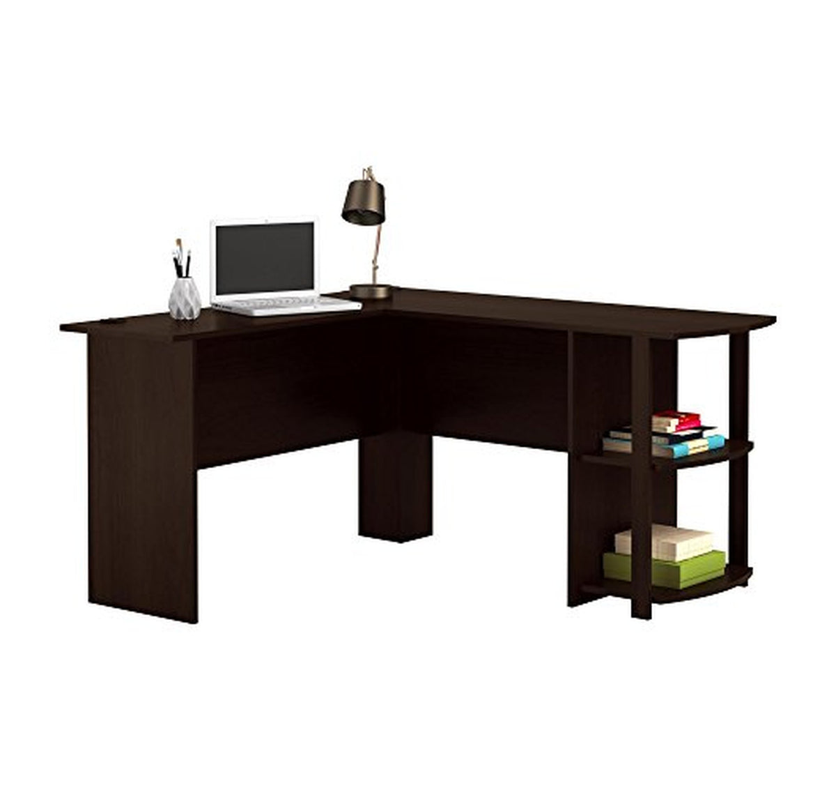 Ameriwood Home Dakota L-Shaped Desk with Bookshelves