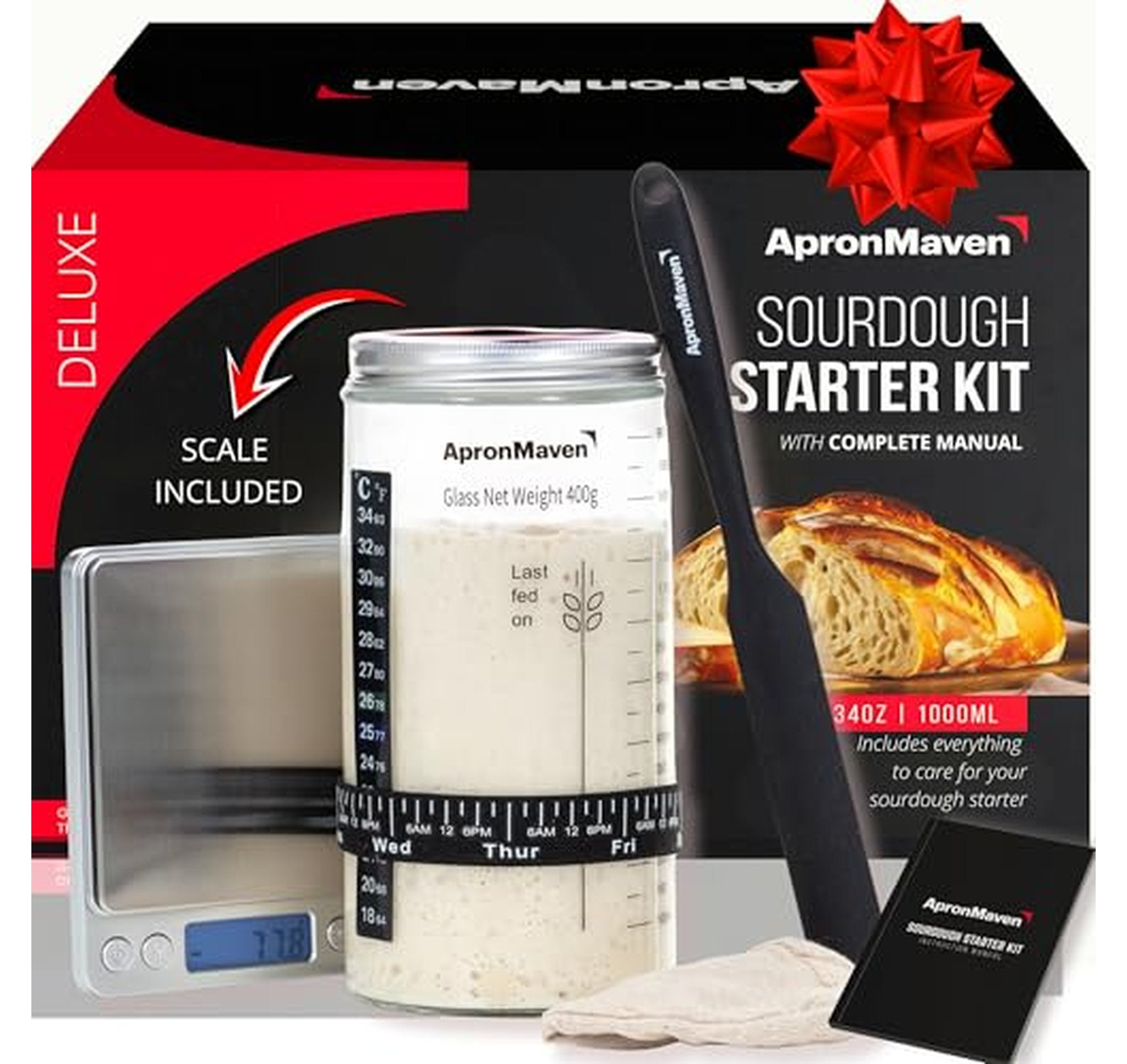 Sourdough Starter Kit with Jar, Scale and Tools