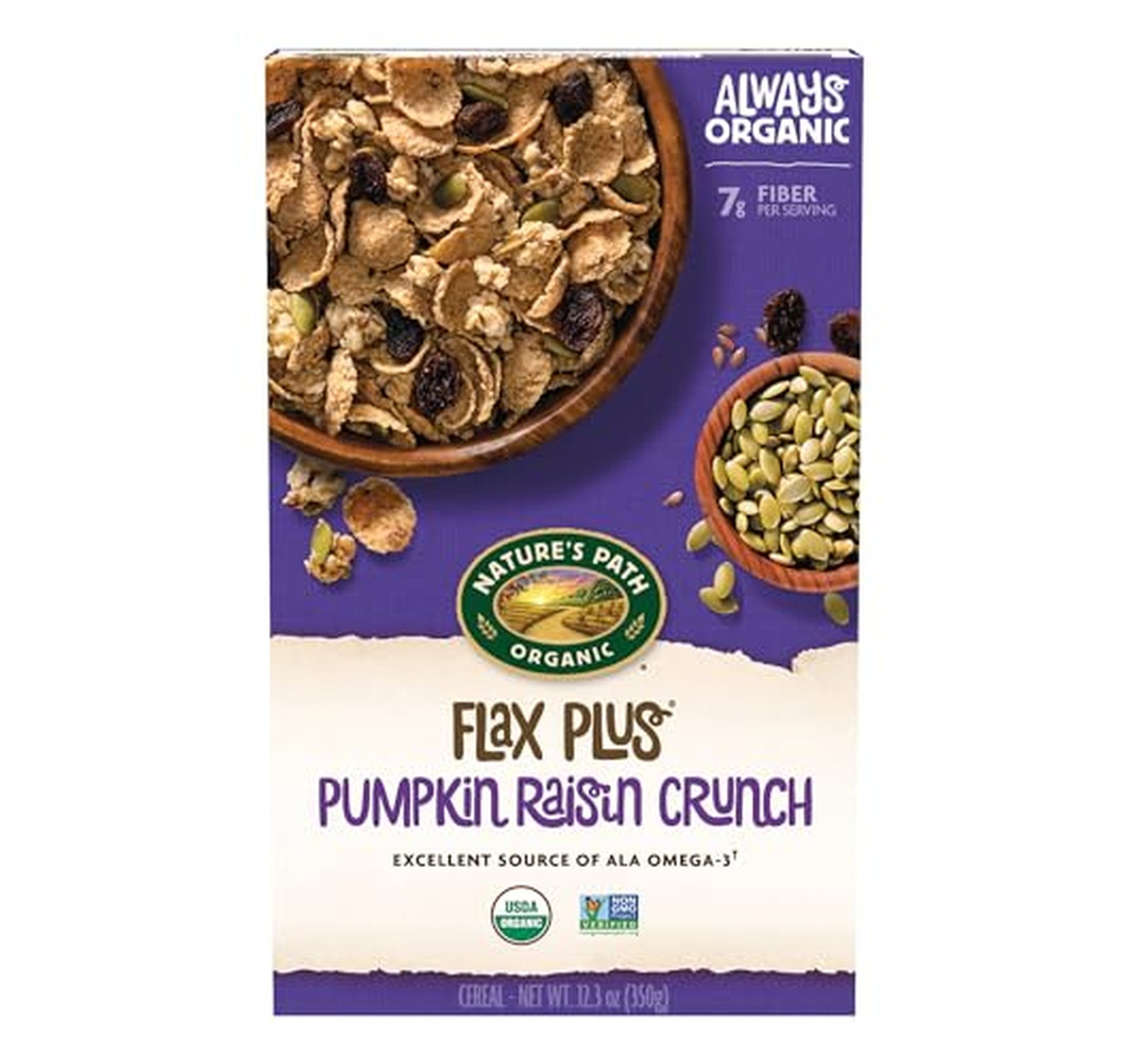 12 Pack Organic Flax Plus Pumpkin Raisin Crunch Cereal