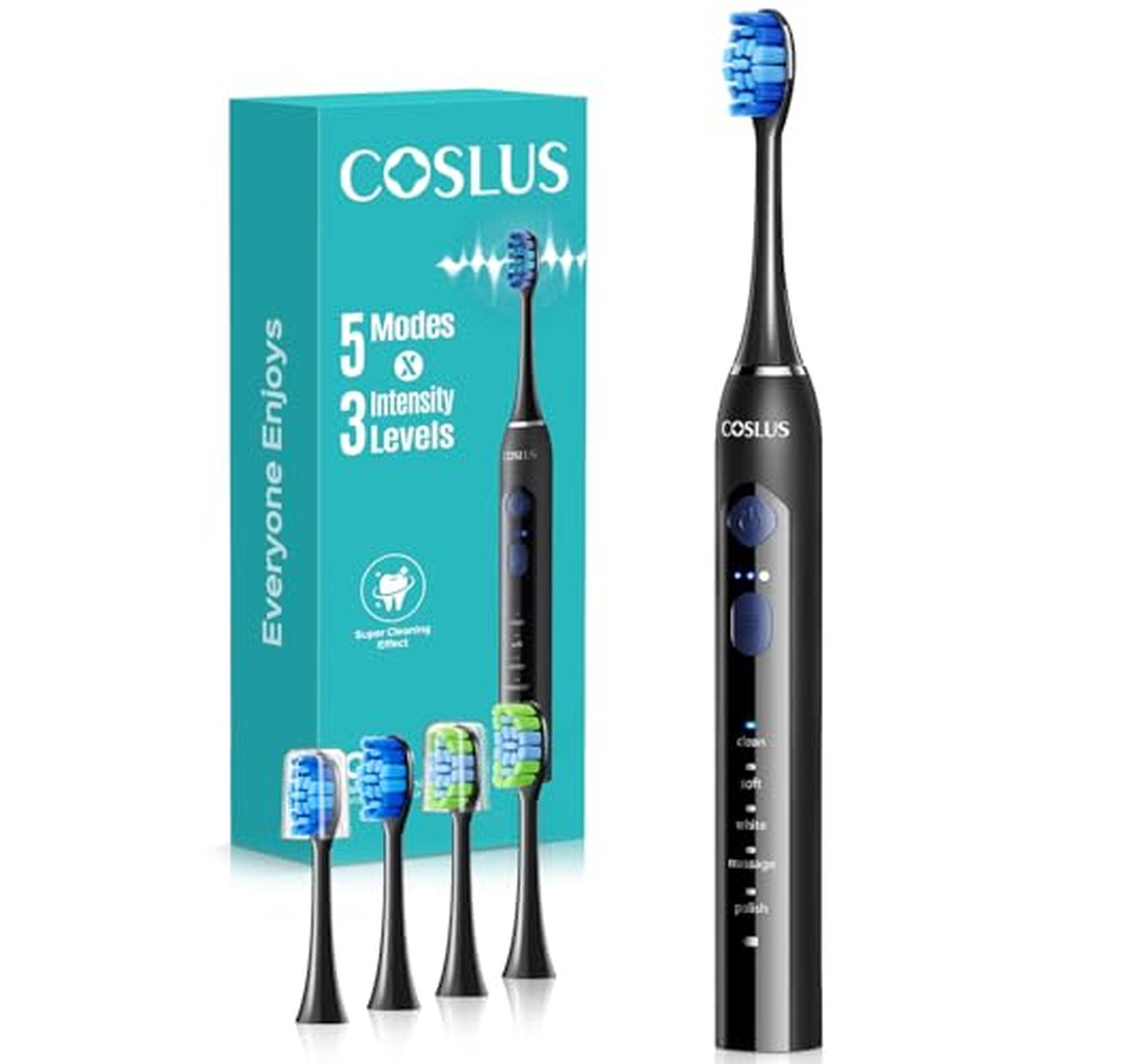 Rechargeable Sonic Electric Toothbrush with Cleaning Modes
