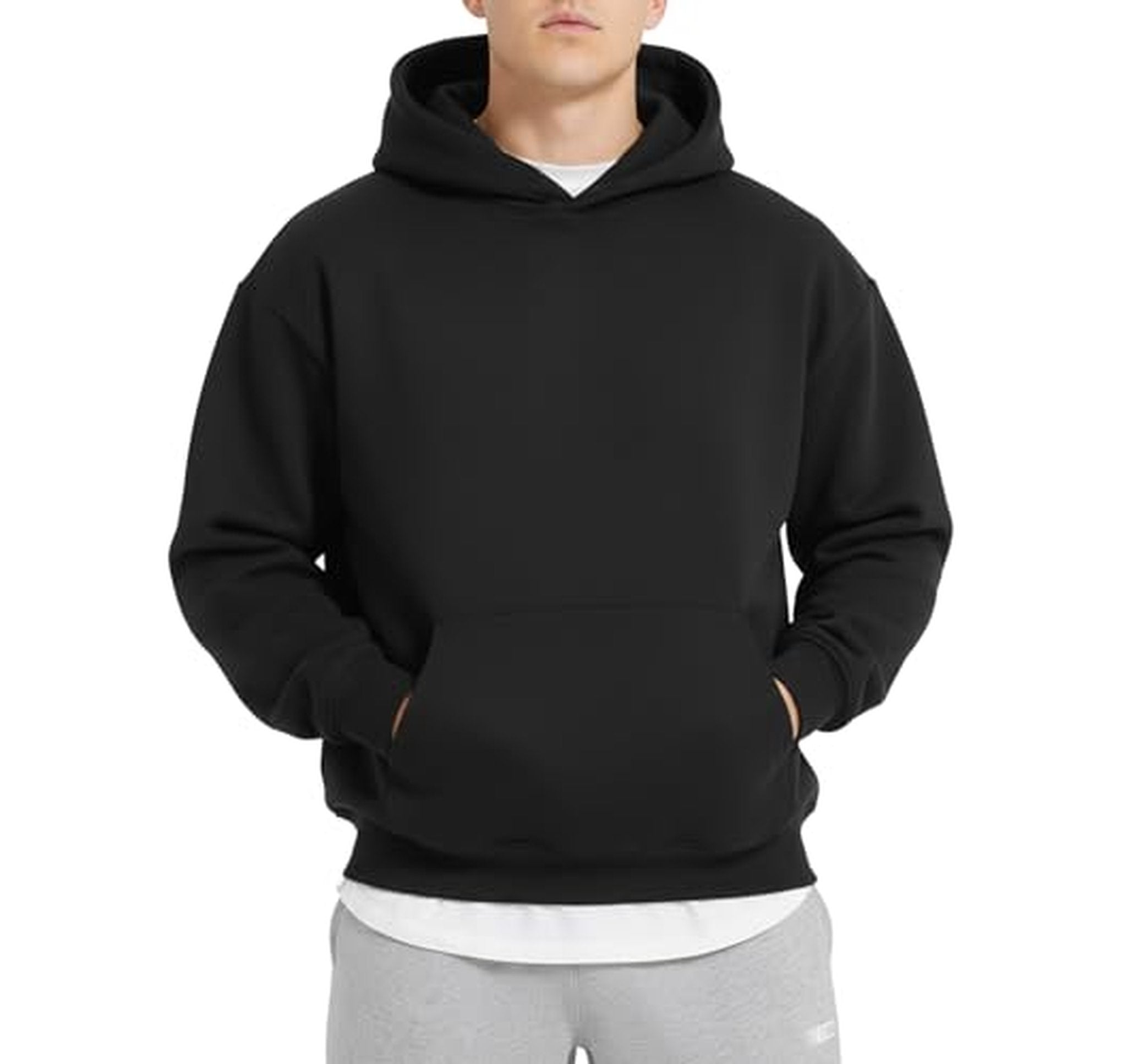 Men’s Loose Fit Pullover Hoodie Sweatshirt with Pocket (11 Colors)