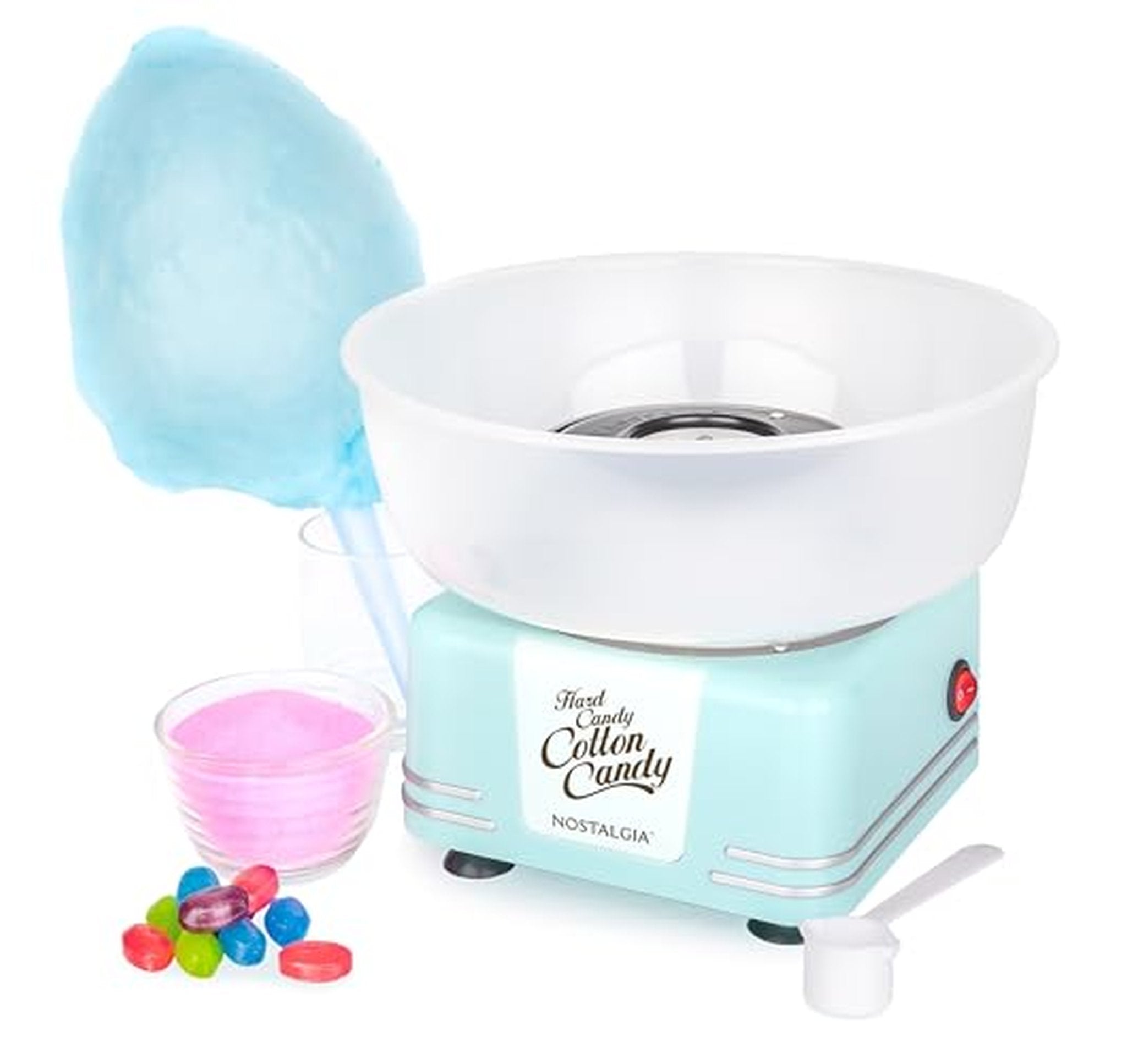 Nostalgia Countertop Cotton Candy Machine with Reusable Cones