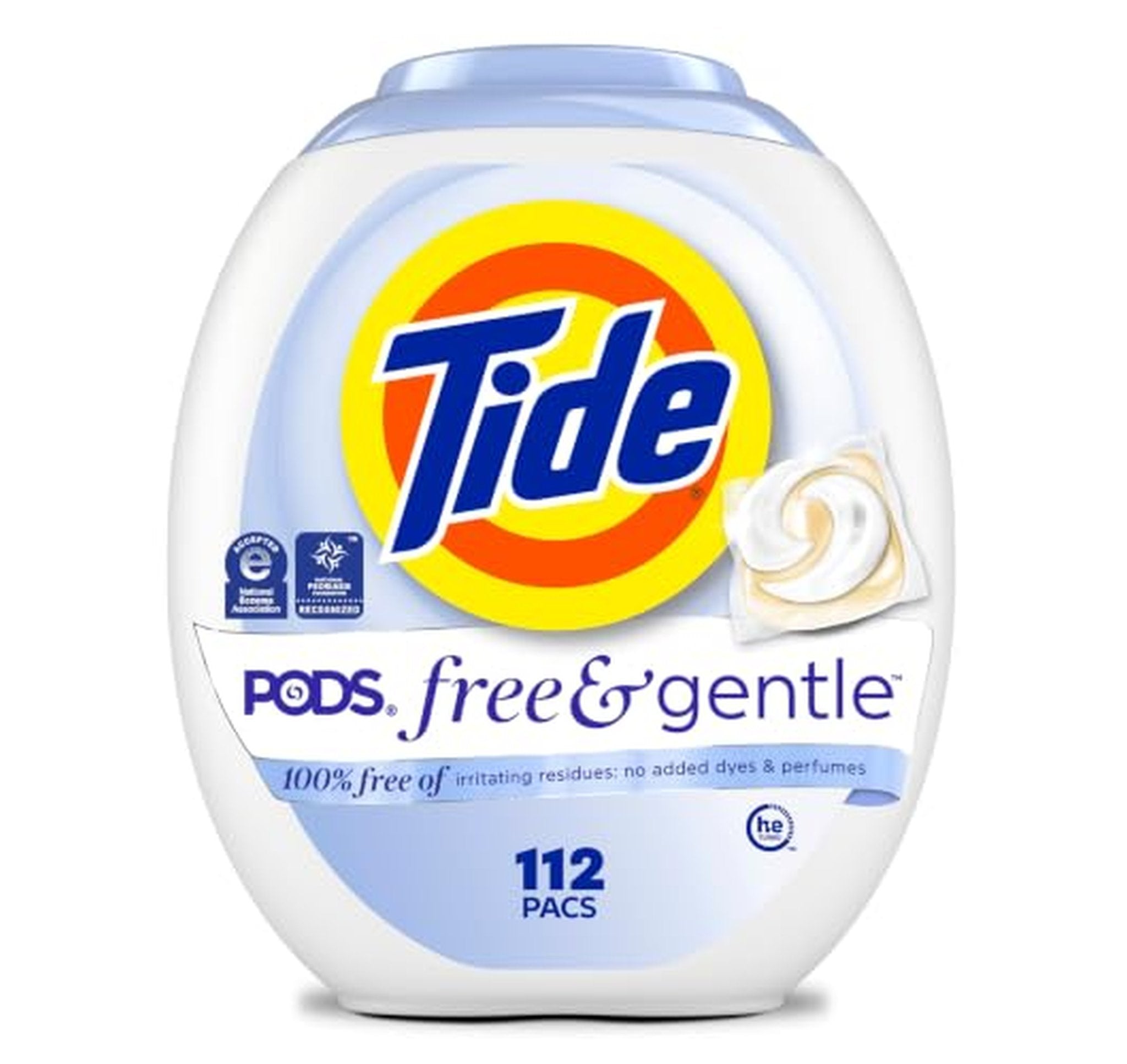112 Count Tide PODS Free & Gentle Detergent Pacs