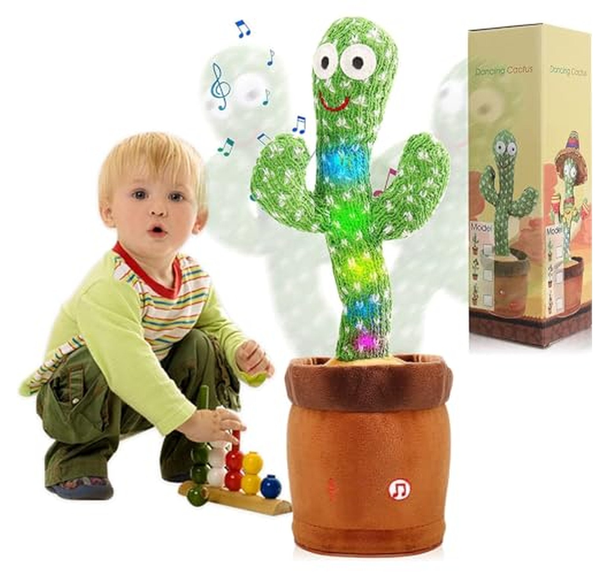 Talking Dancing Cactus Toy with Songs and Voice Repeater