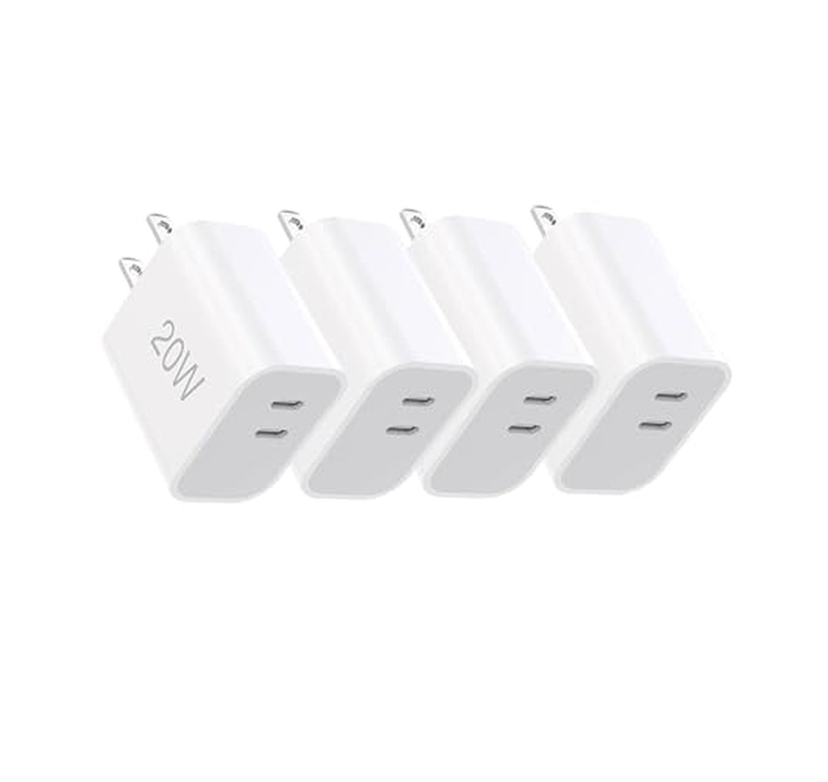 20W Dual Port USB C Fast Charger Block