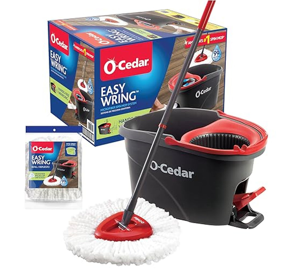 O-Cedar EasyWring Microfiber Spin Mop and Bucket System
