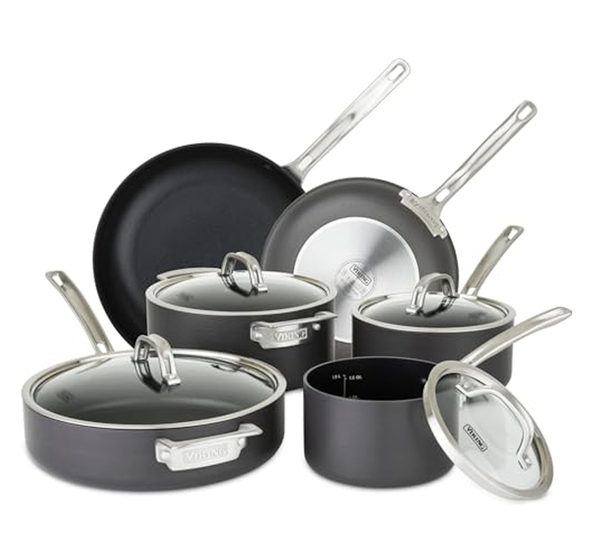 10 Piece Viking Hard Anodized Nonstick Cookware Set