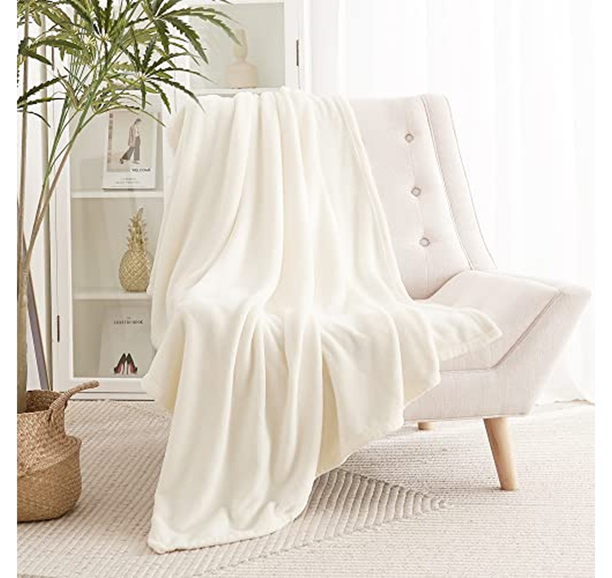 Twin Fleece Throw Blanket for Couch and Bed